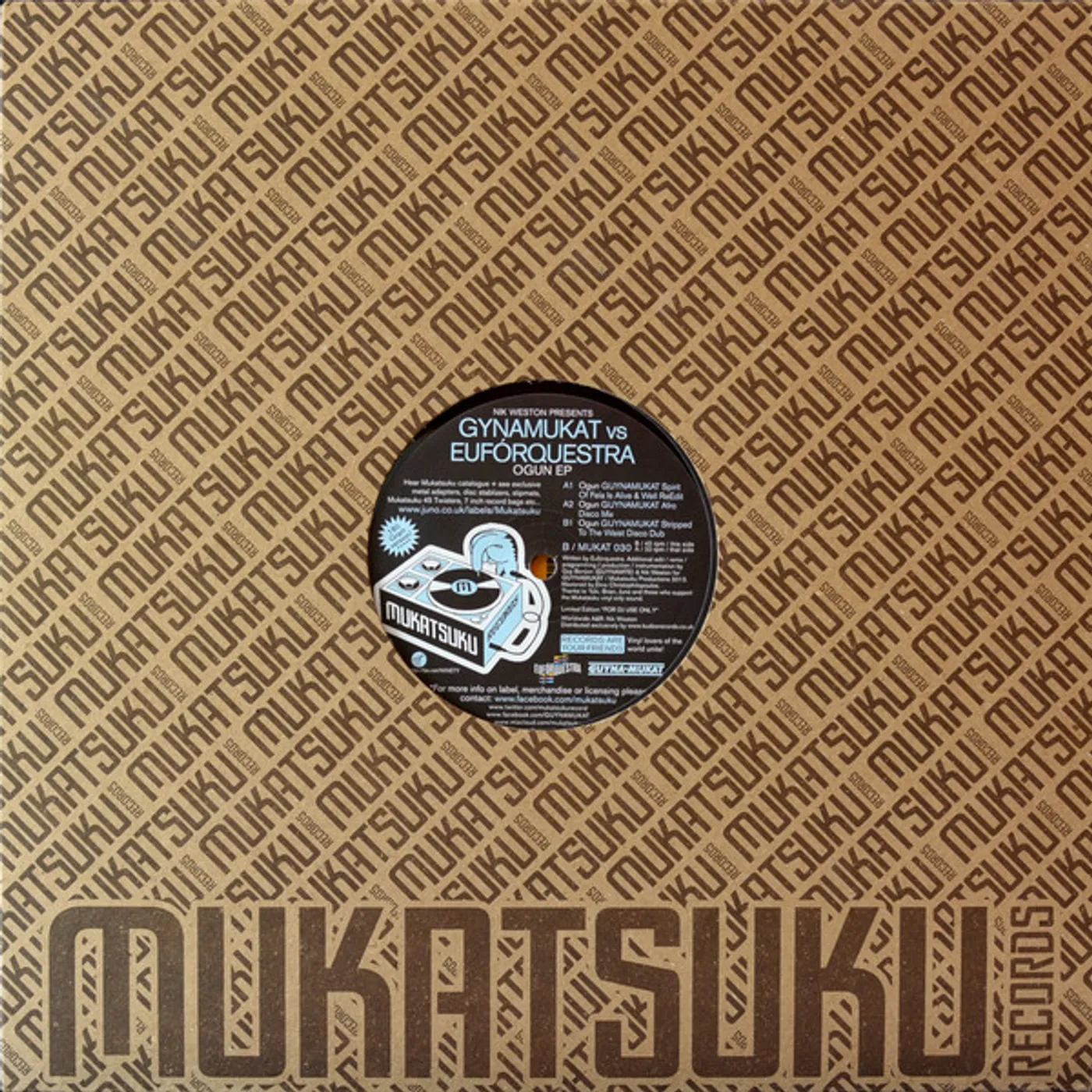 Nik Presents Guynamukat Vs Euforquestra Weston OGUN EP Vinyl Record - UK Release