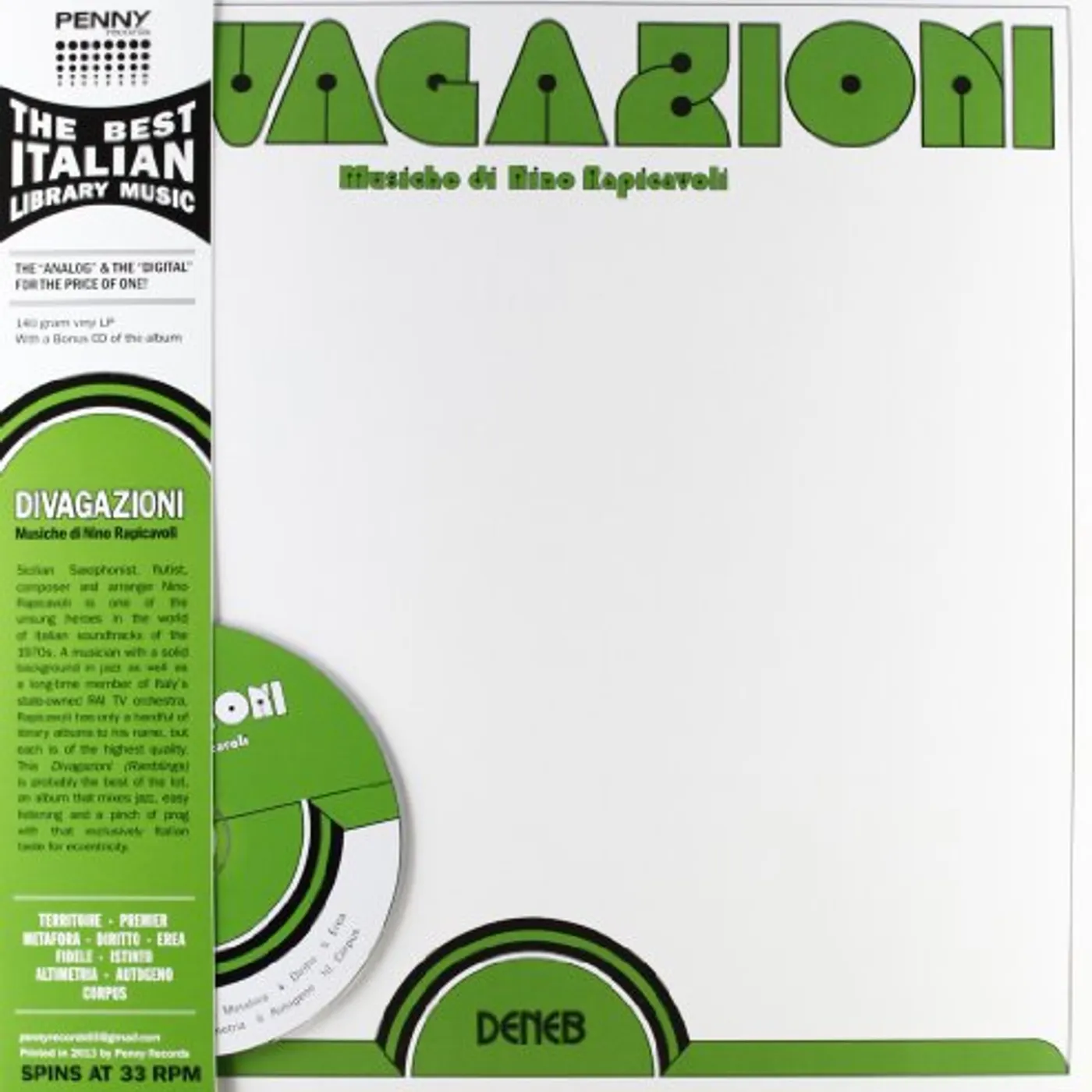 Nino Rapicavoli Divagazioni Vinyl Record