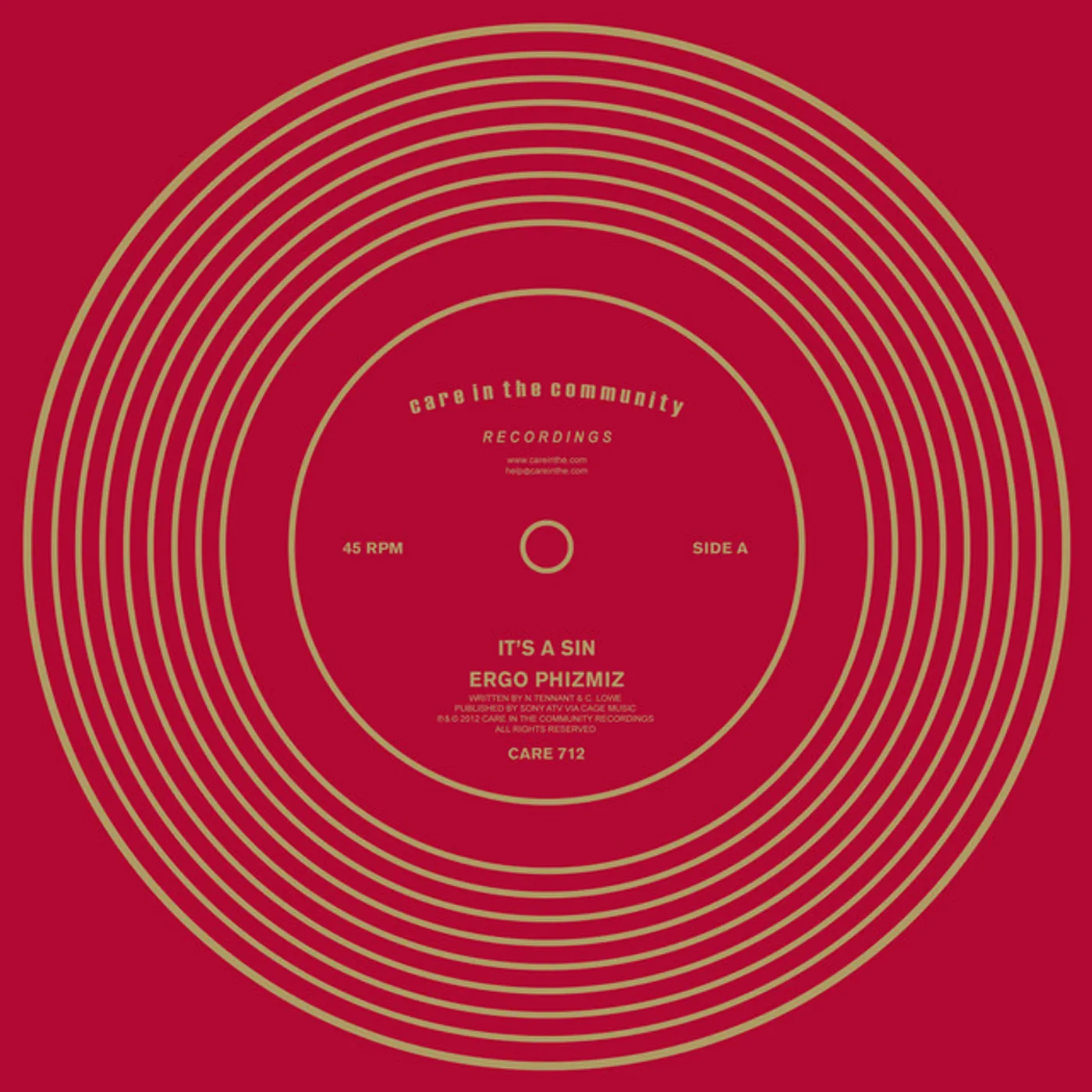Ergo Phizmiz ITS A SIN Vinyl Record