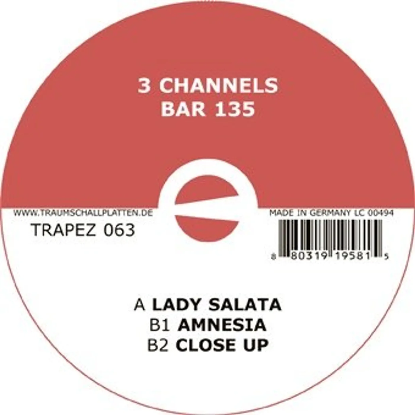 3 Channels Bar 135 Vinyl Record