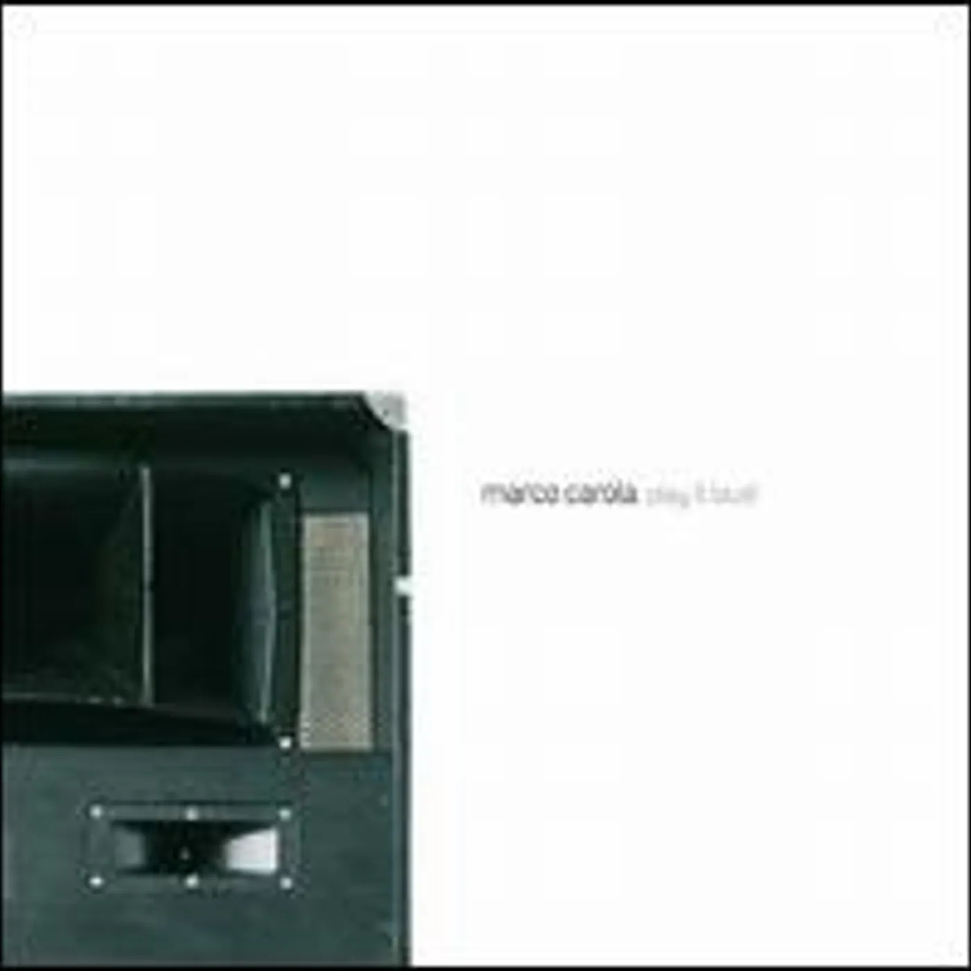 Marco Carola PLAY IT LOUD Vinyl Record