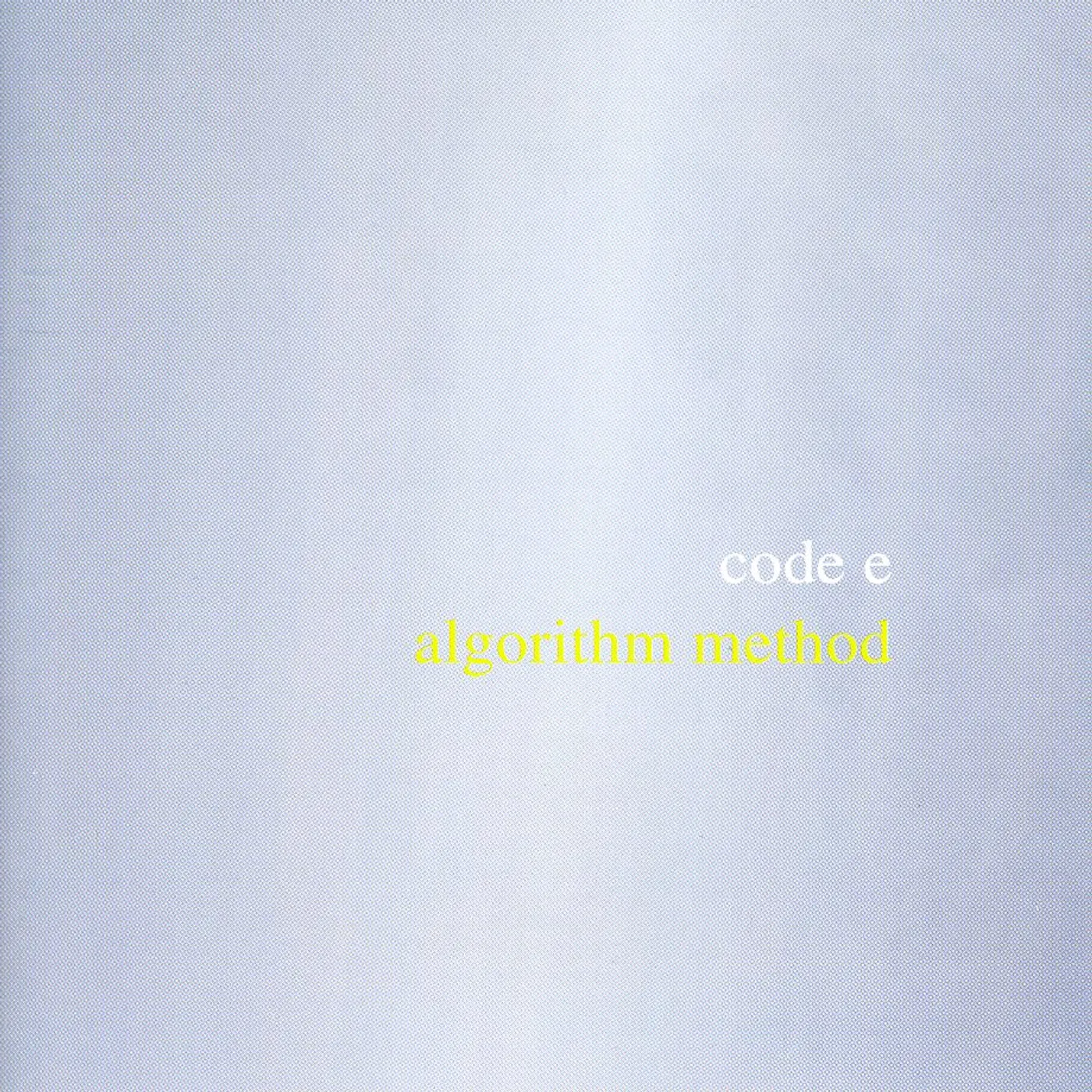E-Code ALGORITHM METHOD CD