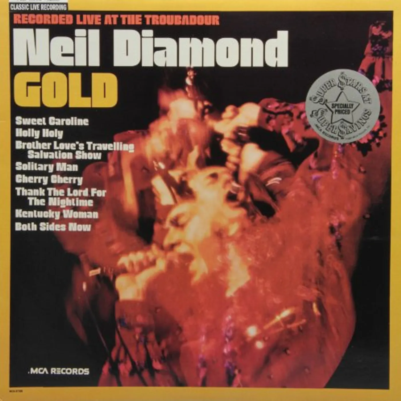 Neil Diamond GOLD (LIVE AT THE TROUBADOR) Vinyl Record