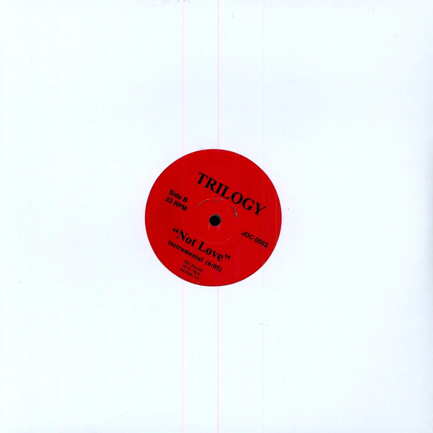 Trilogy Not Love Vinyl Record