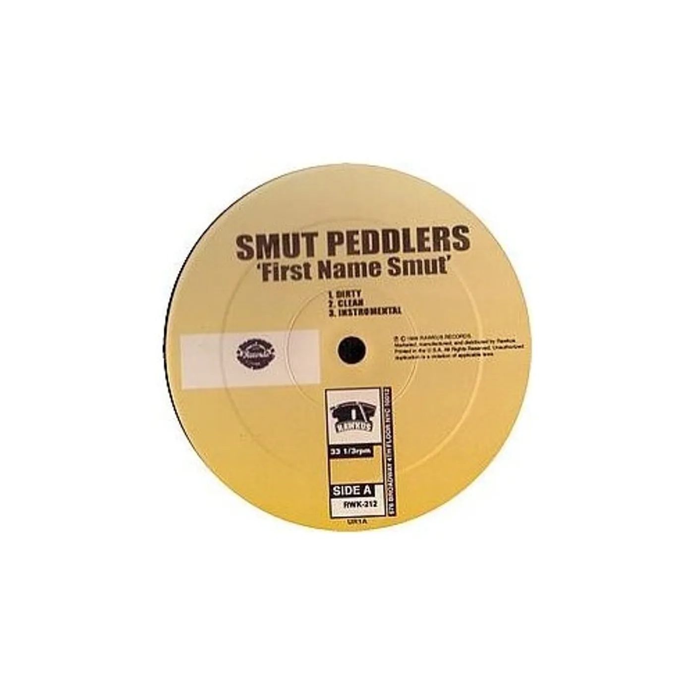 Smut Peddlers FIRST NAME Vinyl Record