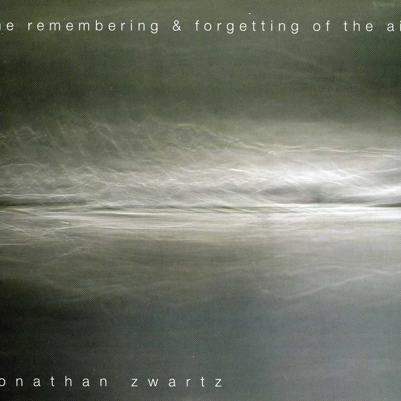 Jonathan Zwartz REMEMBERING & FORGETTING OF THE AIR CD