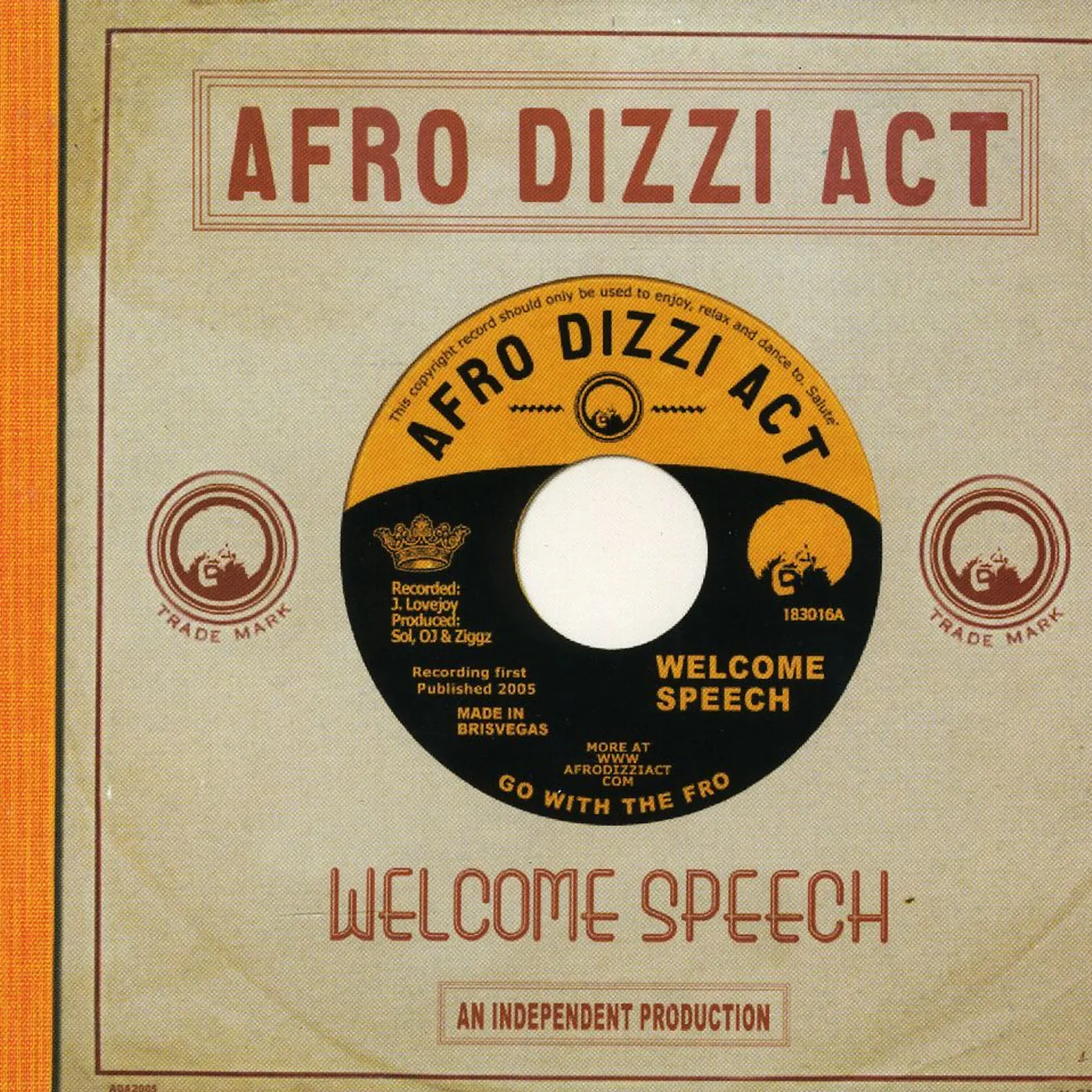 Afro Dizzi Act WELCOME SPEECH CD