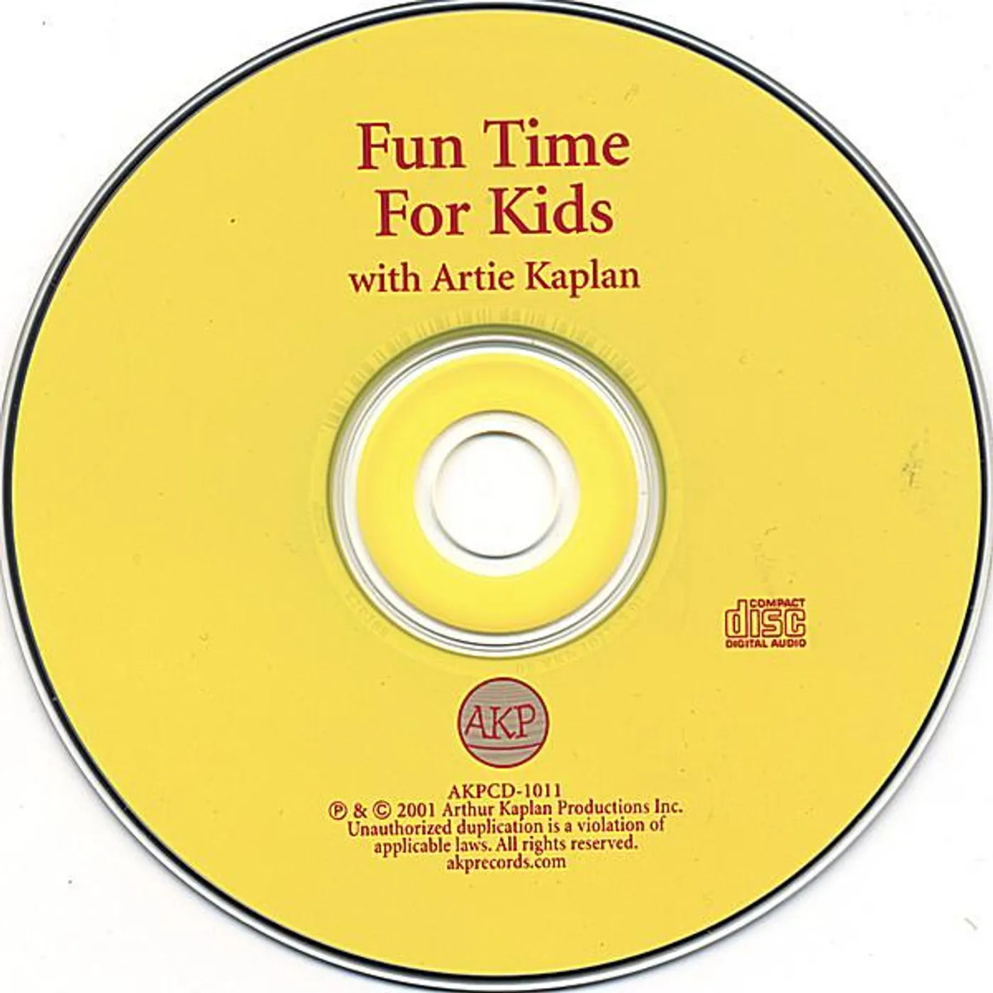 FUN TIME FOR KIDS W/ ARTIE KAPLAN CD