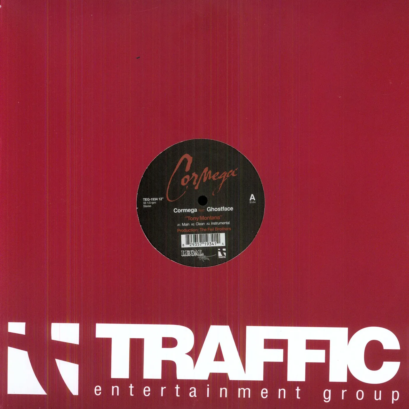 Cormega TONY MONTANA Vinyl Record