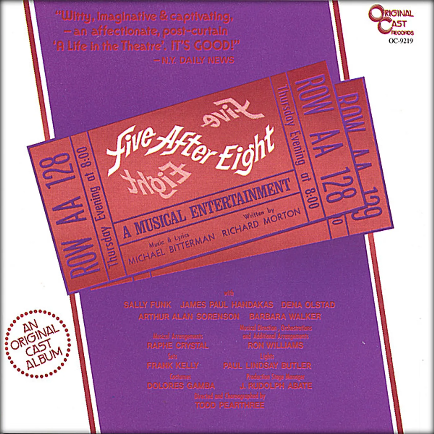 Michael Bitterman FIVE AFTER EIGHT CD
