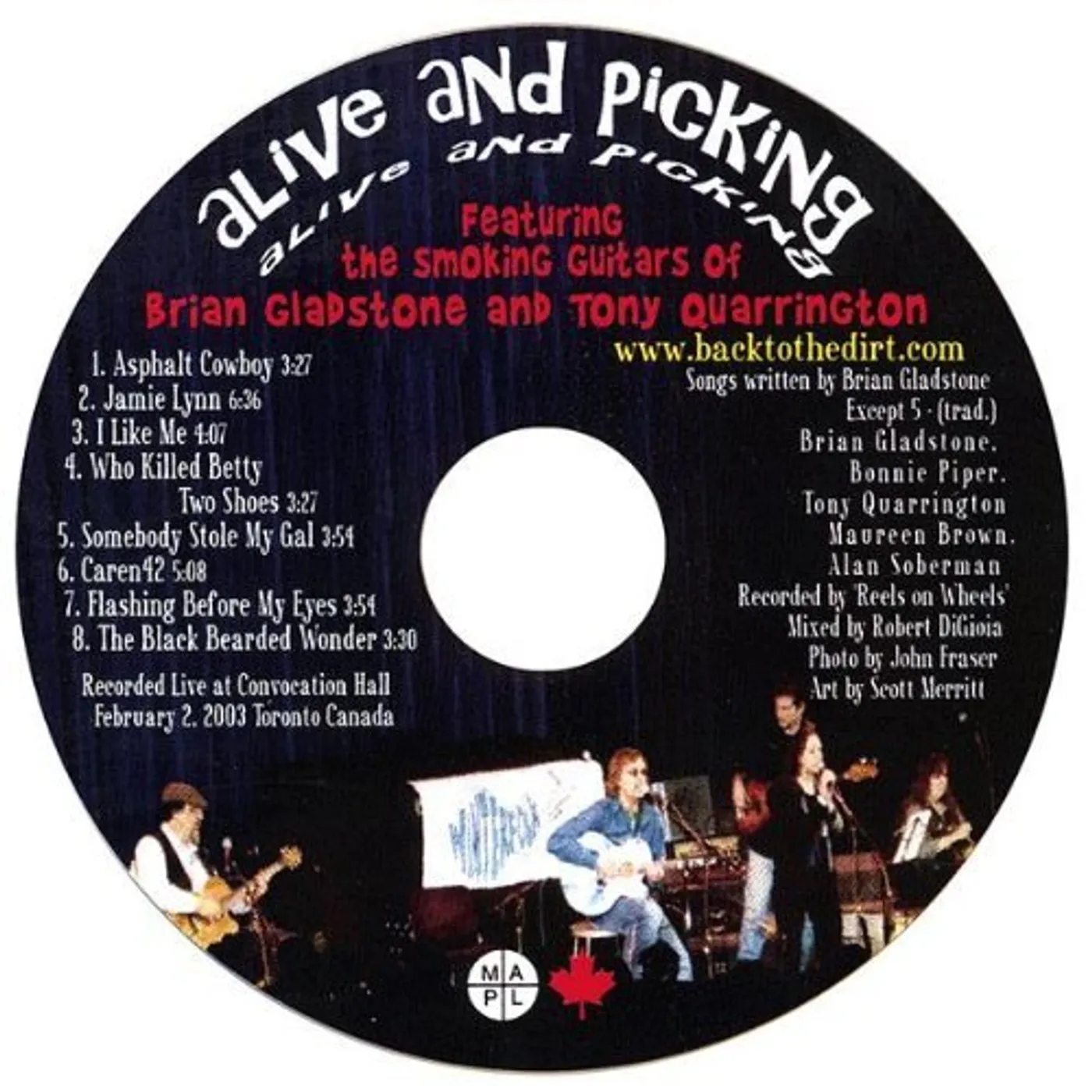 Brian Gladstone ALIVE & PICKING CD