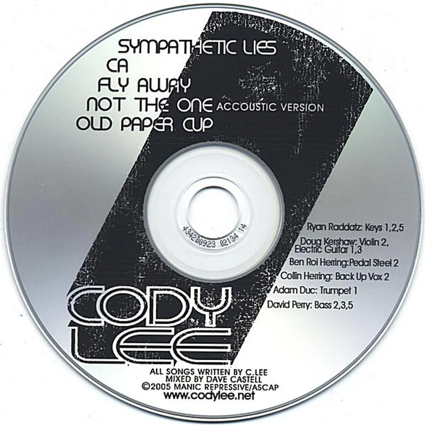 Cody Lee SYMPATHETIC LIES EP CD