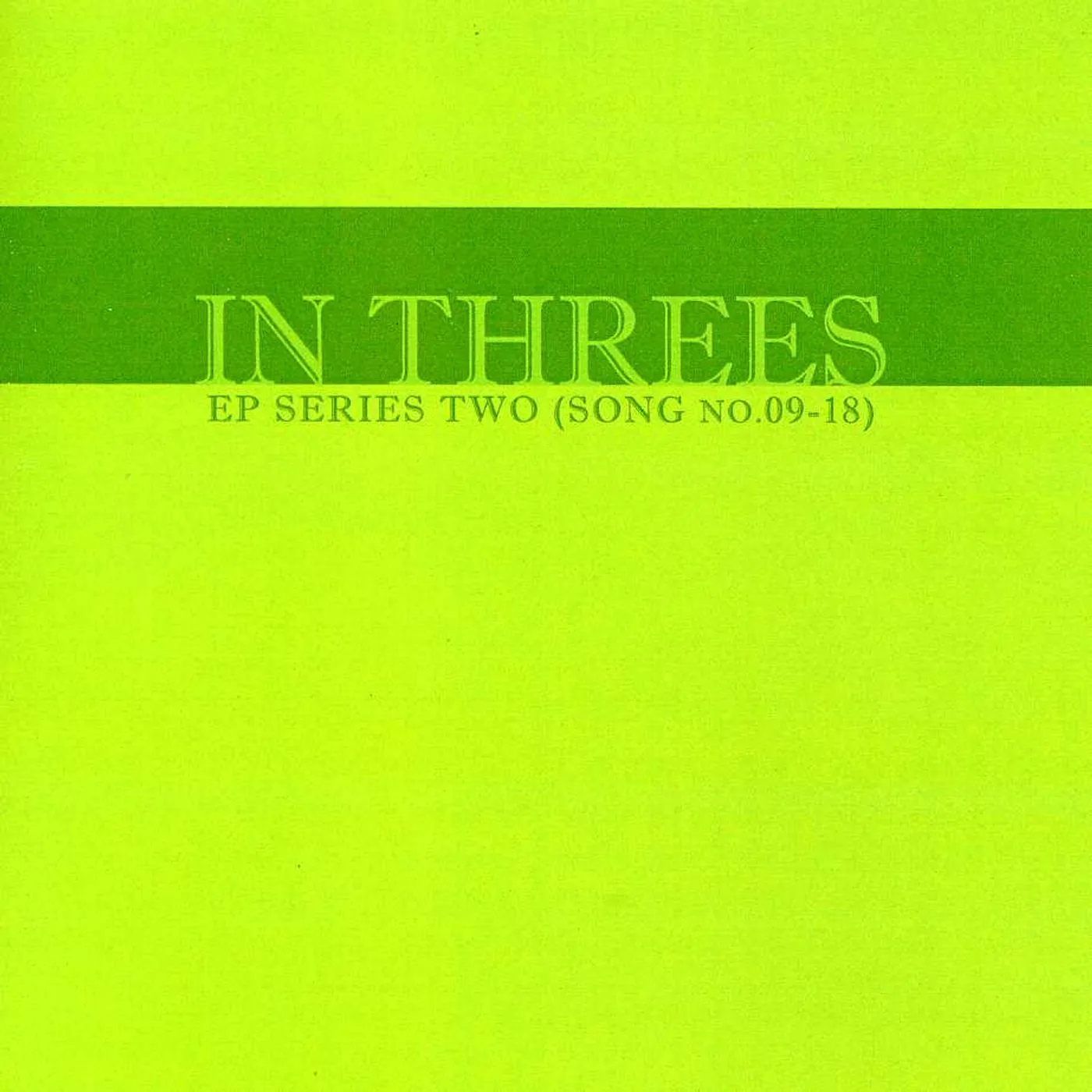 Cosiner IN THREES: EP SERIES TWO CD
