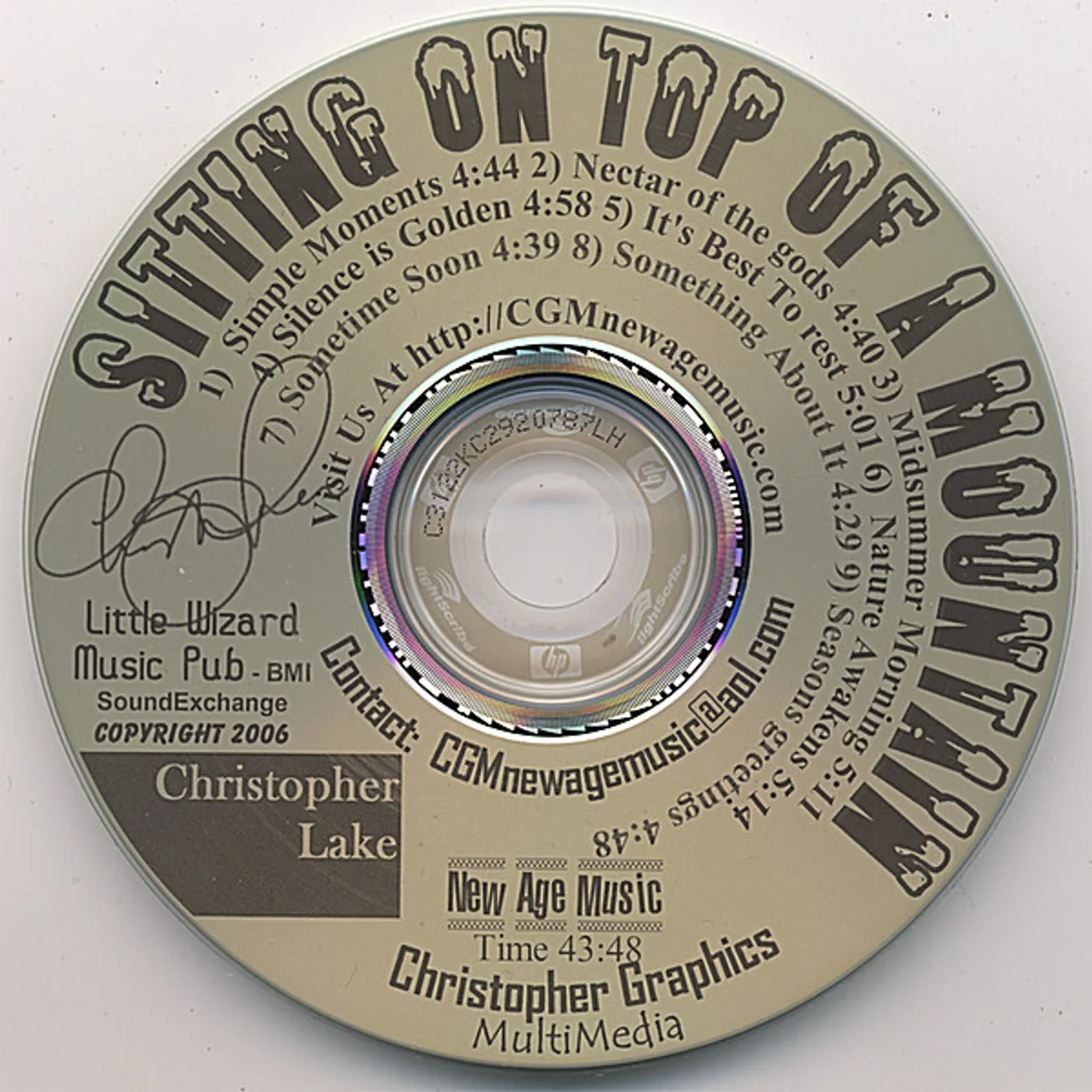 Christopher Lake SITTING ON TOP OF A MOUNTAIN CD