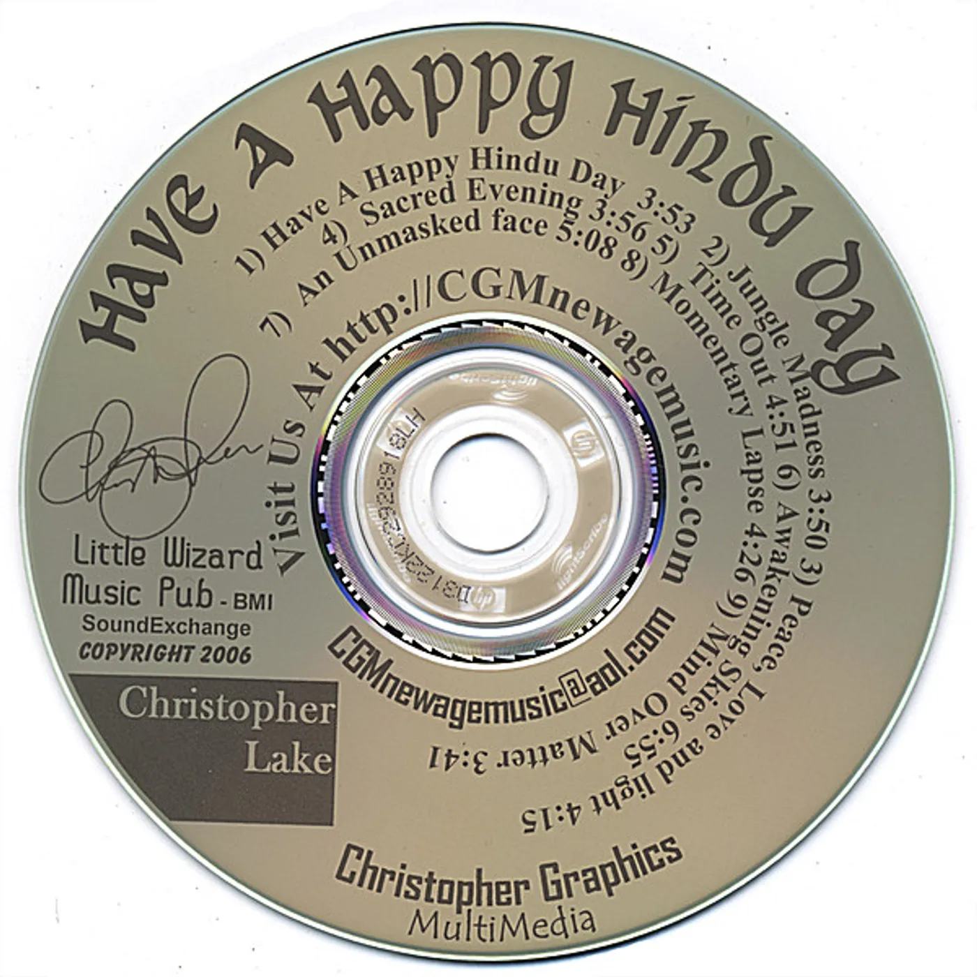 Christopher Lake HAVE A HAPPY HINDU DAY CD