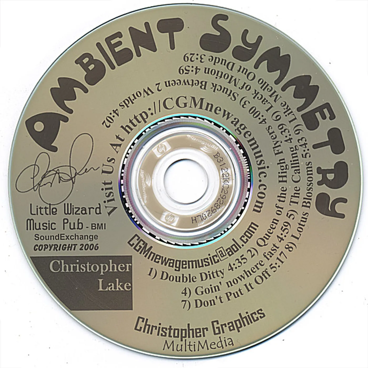 Christopher Lake AMBIENT SYMMETRY CD