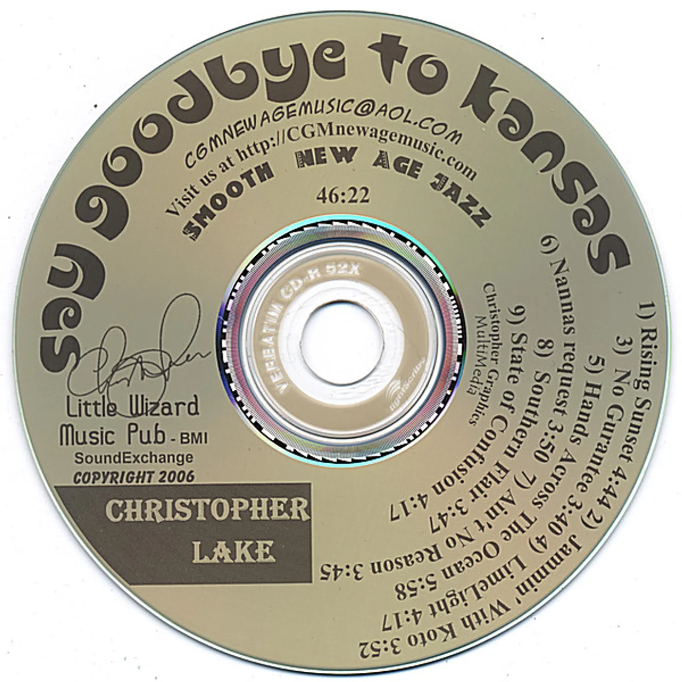 Christopher Lake SAY GOODBYE TO KANSAS CD