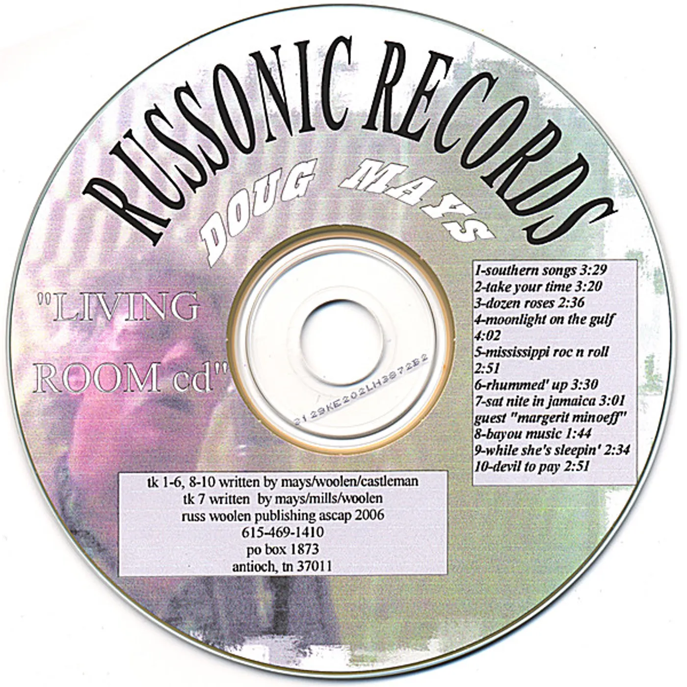 Doug Mays LIVING ROOM ALBUM CD