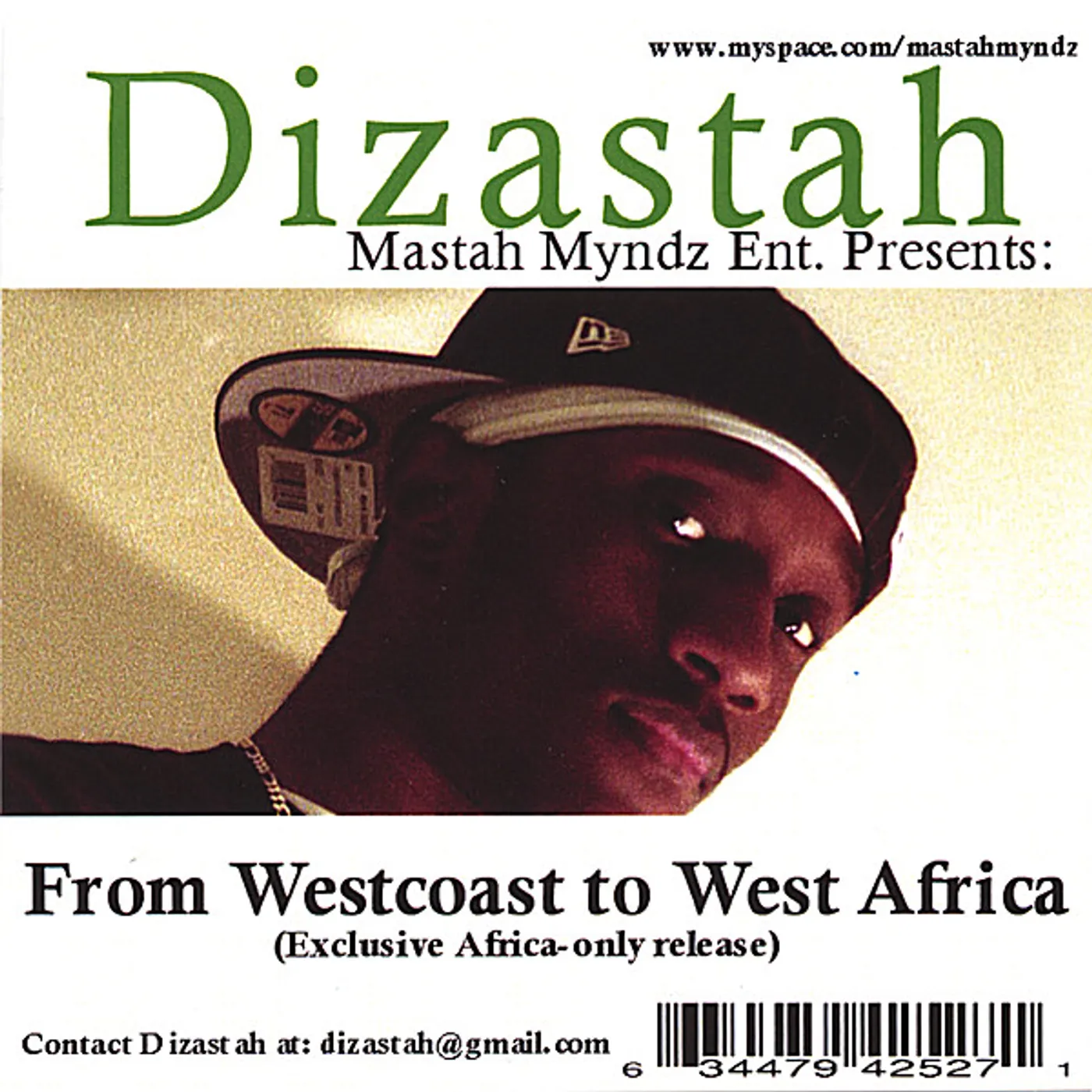 Dizastah FROM WESTCOAST TO WEST AFRICA MIXTAPE CD