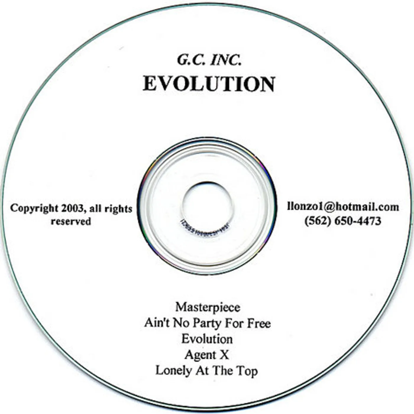 G.C. INC. EVOLUTION CD