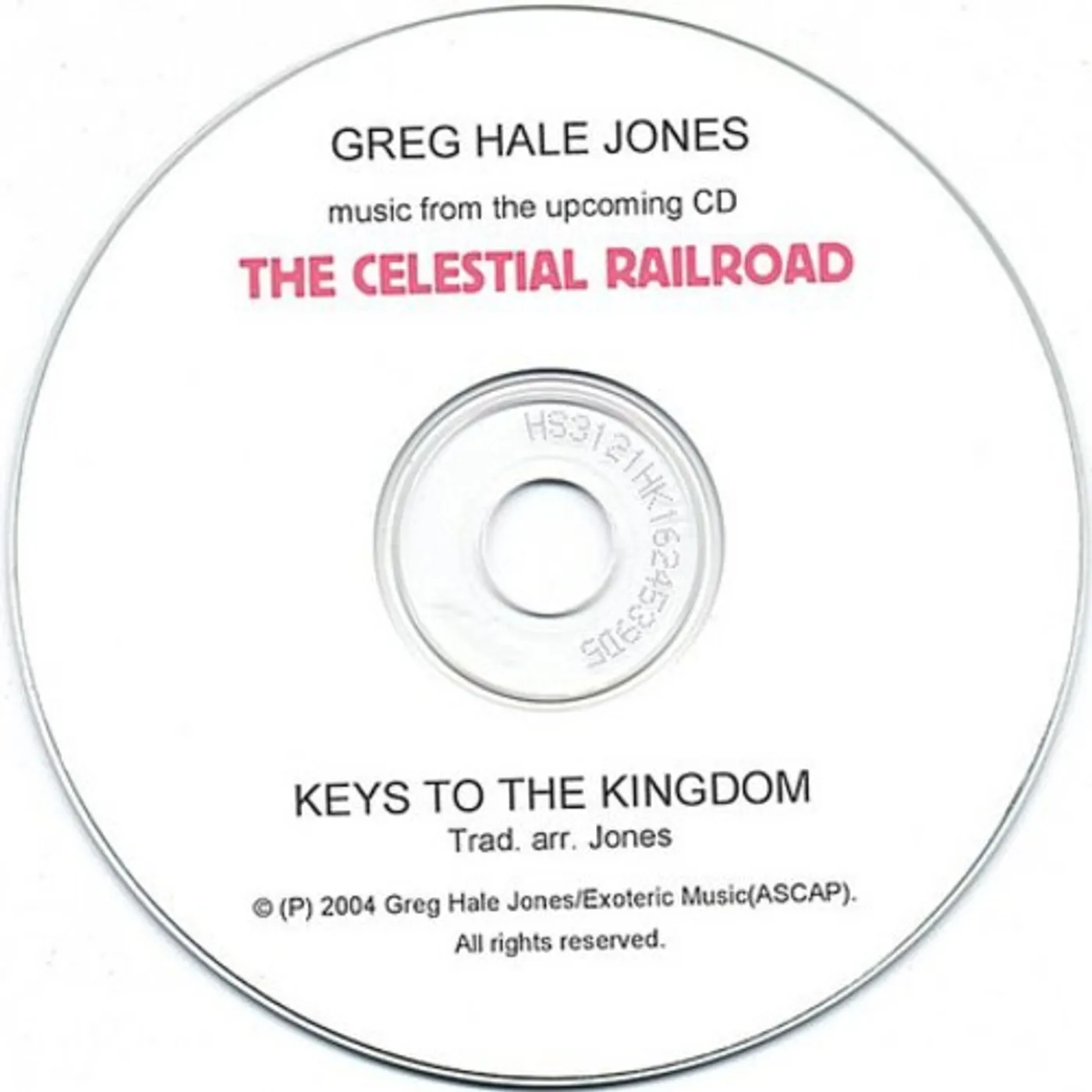 Greg Hale Jones KEYS TO THE KINGDOM CD