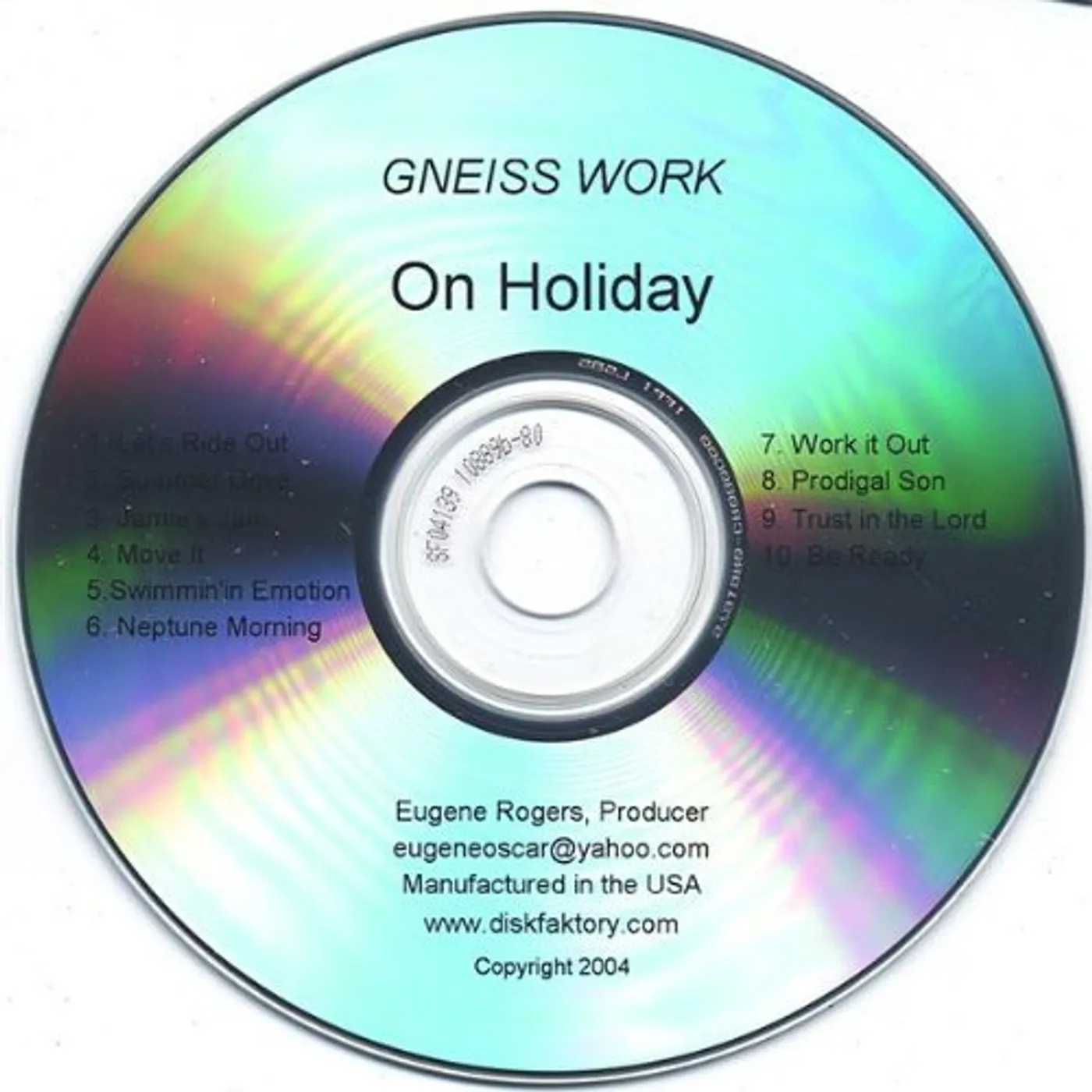 Gneiss Work ON HOLIDAY CD