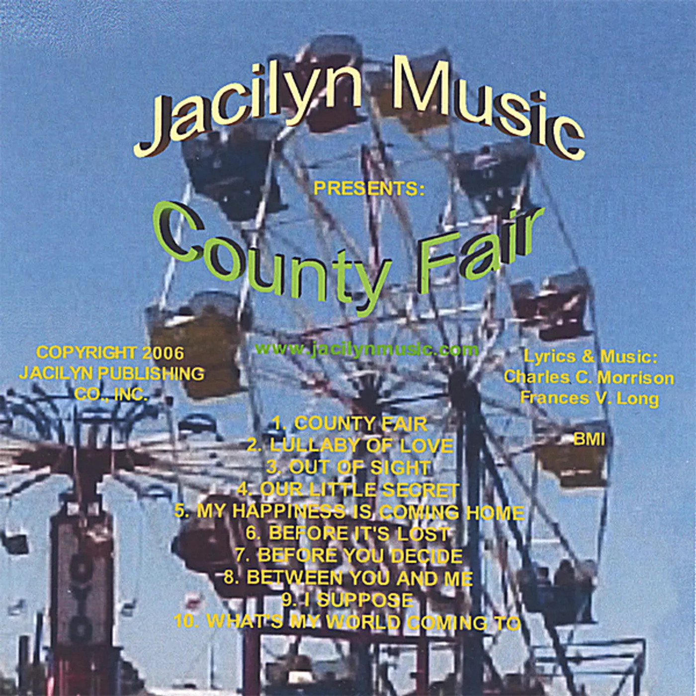 Jacilyn Music COUNTY FAIR CD