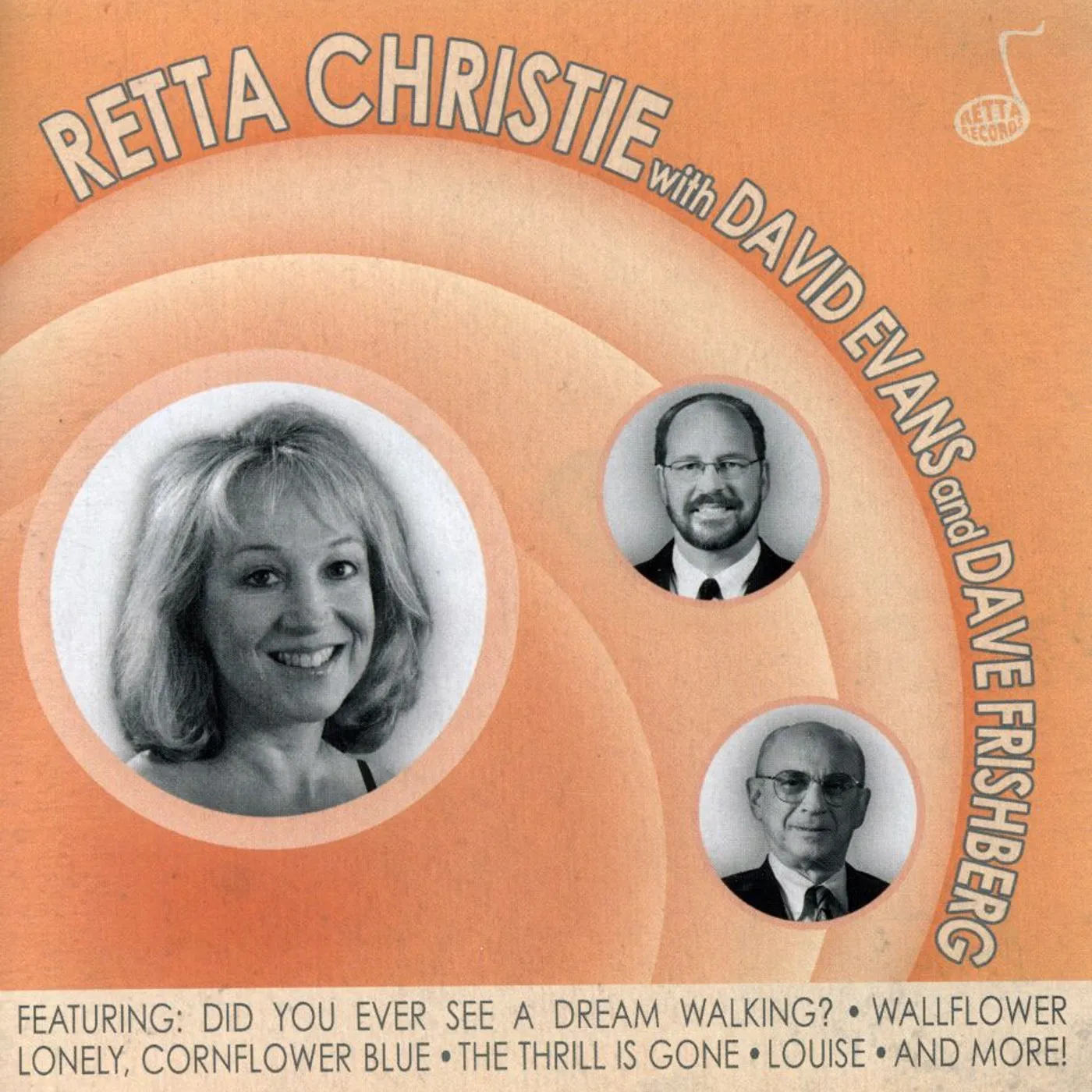 RETTA CHRISTIE WITH DAVID EVANS & DAVE FRISHBERG CD