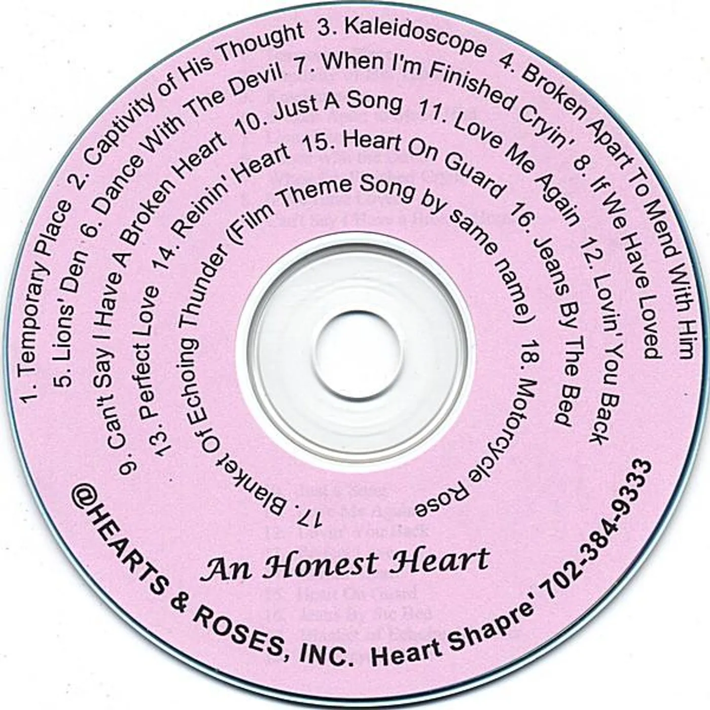Heart Shapre' HONEST HEART CD