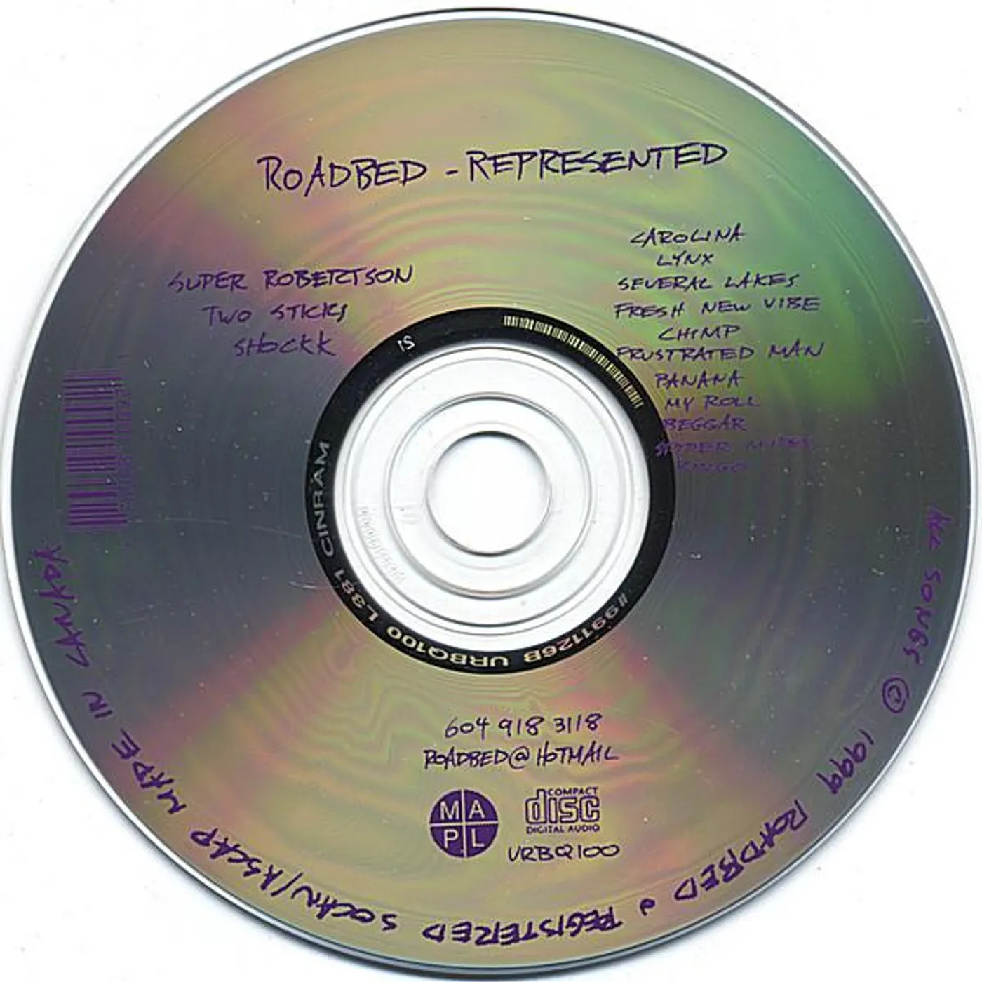 Roadbed REPRESENTED CD