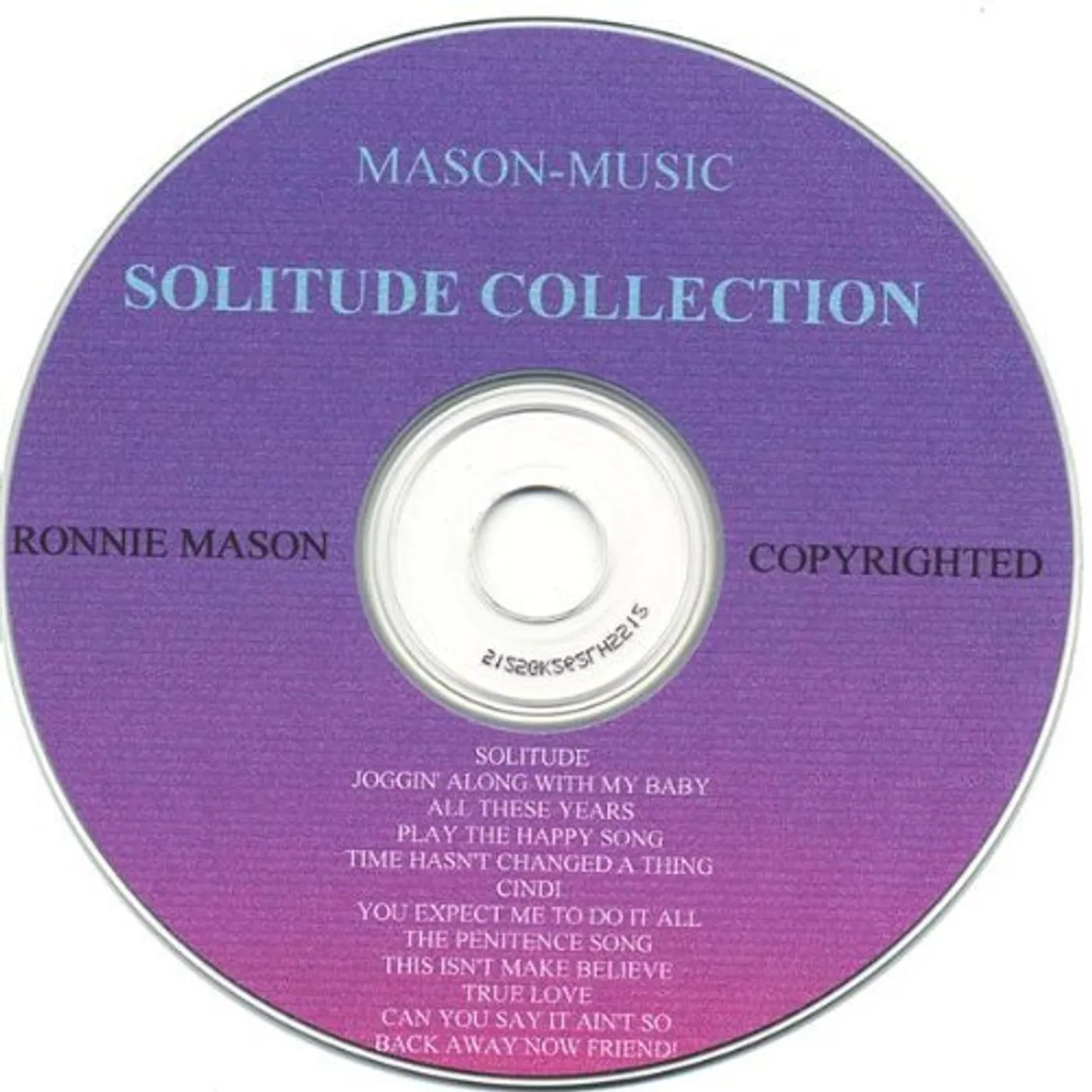 Ronnie Mason SOLITUDE COLLECTION CD