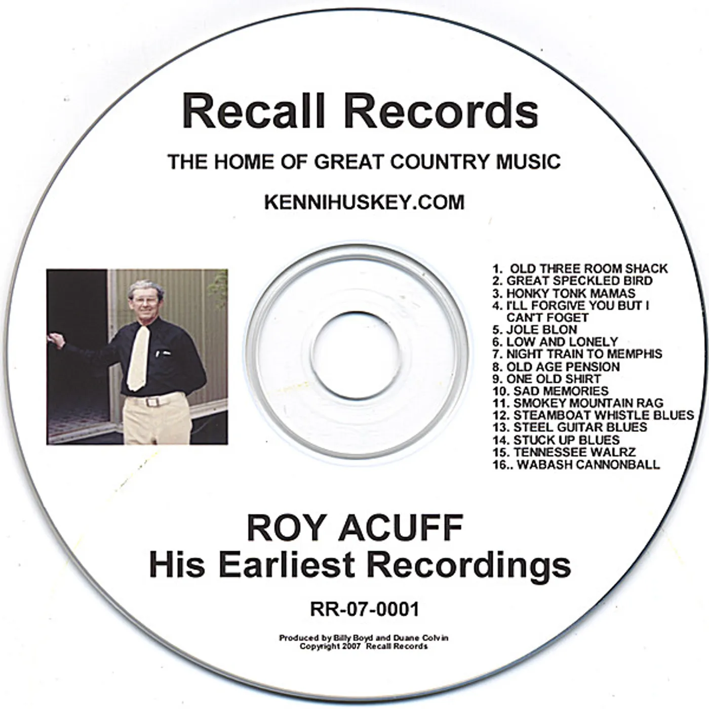 Roy Acuff HIS EARLIEST RECORDINGS CD