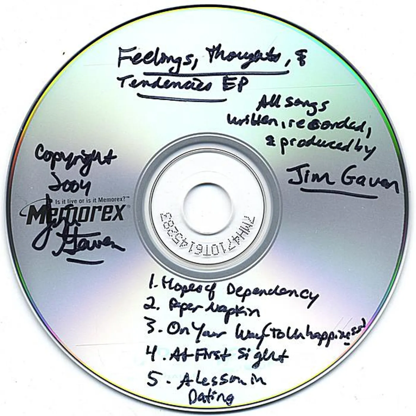 Jim Gaven FEELINGS THOUGHTS & TENDENCIES CD