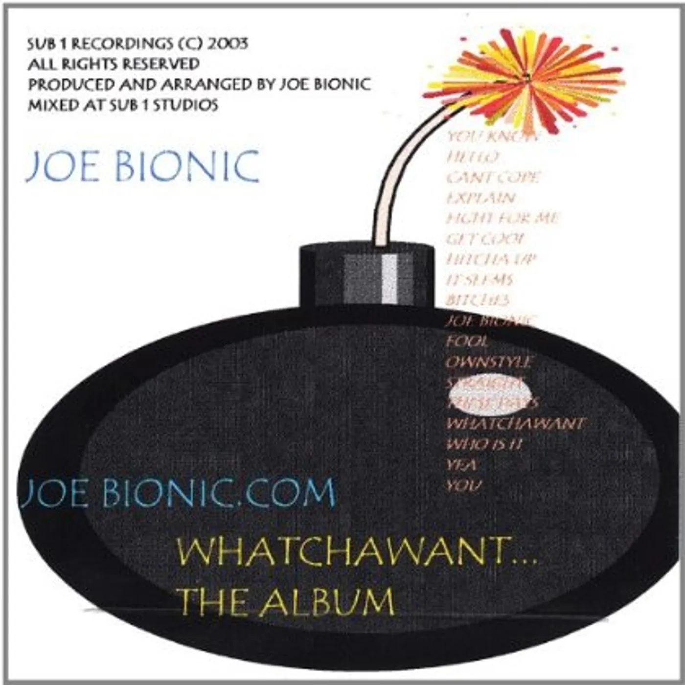 Joe Bionic WHATCHAWANT CD