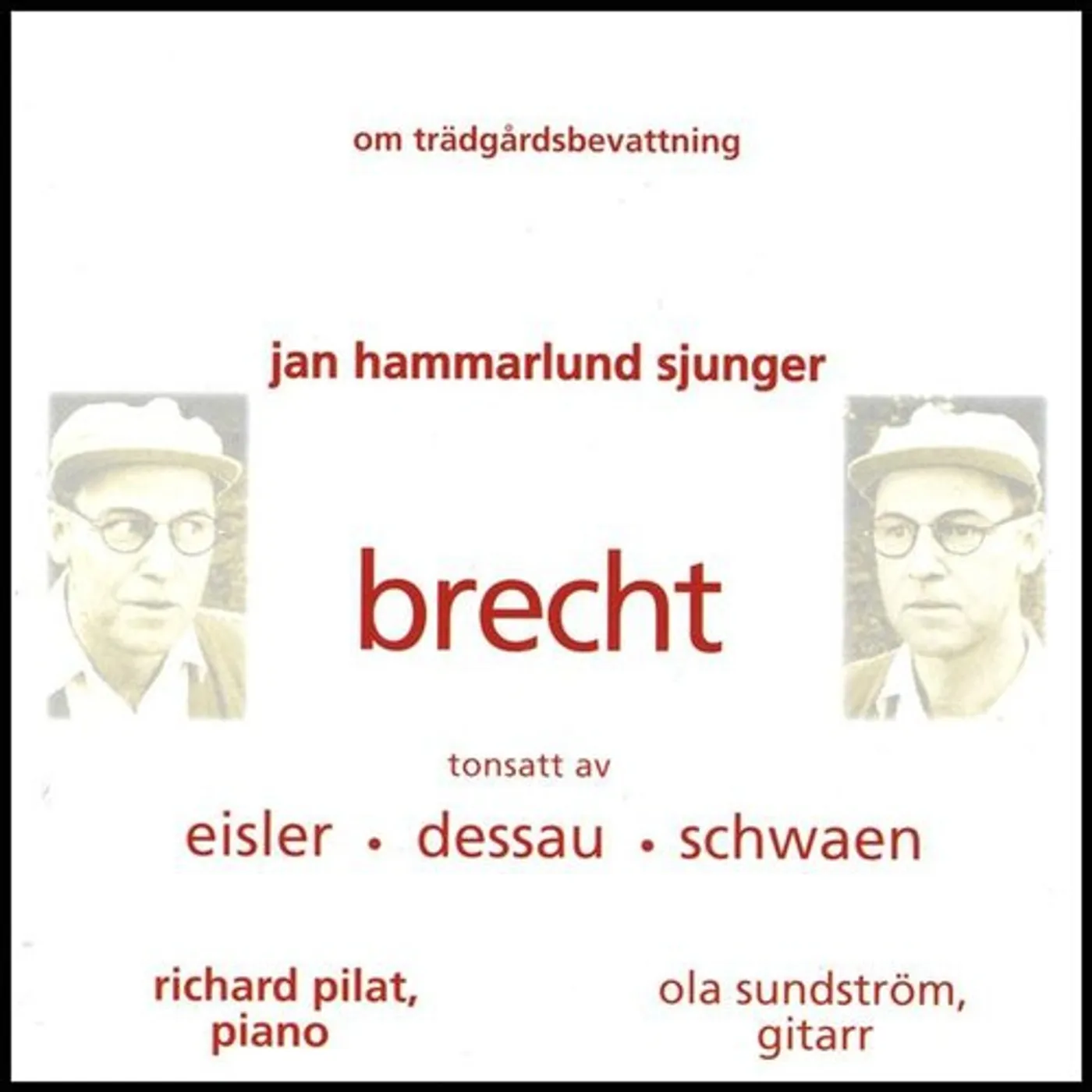 Jan Hammarlund BRECHT SONGS CD