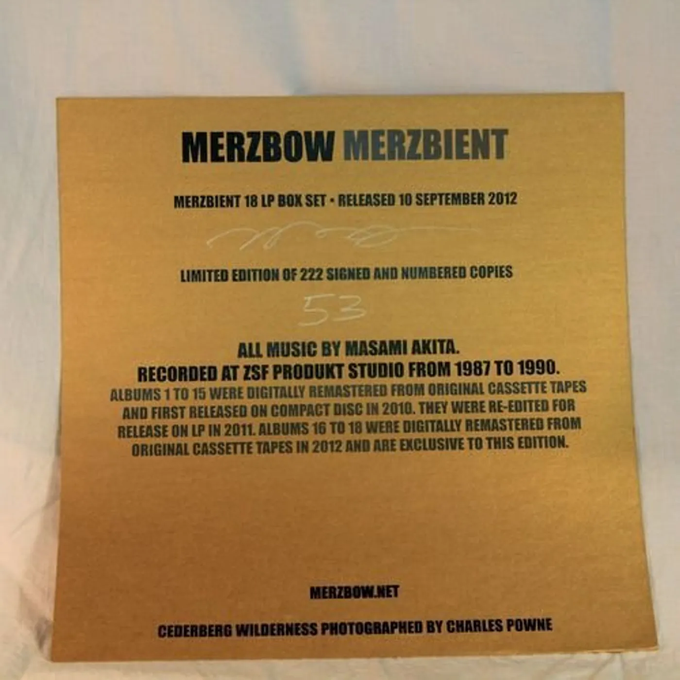 Merzbow Merzbient Vinyl Record