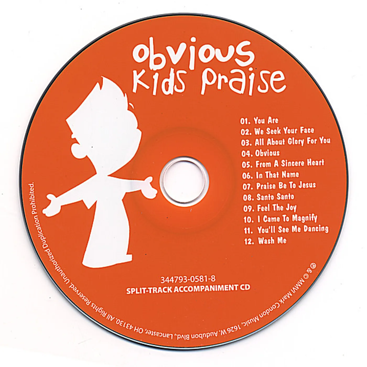 Mark Condon OBVIOUS KID'S PRAISE SPLIT-TRACK CD