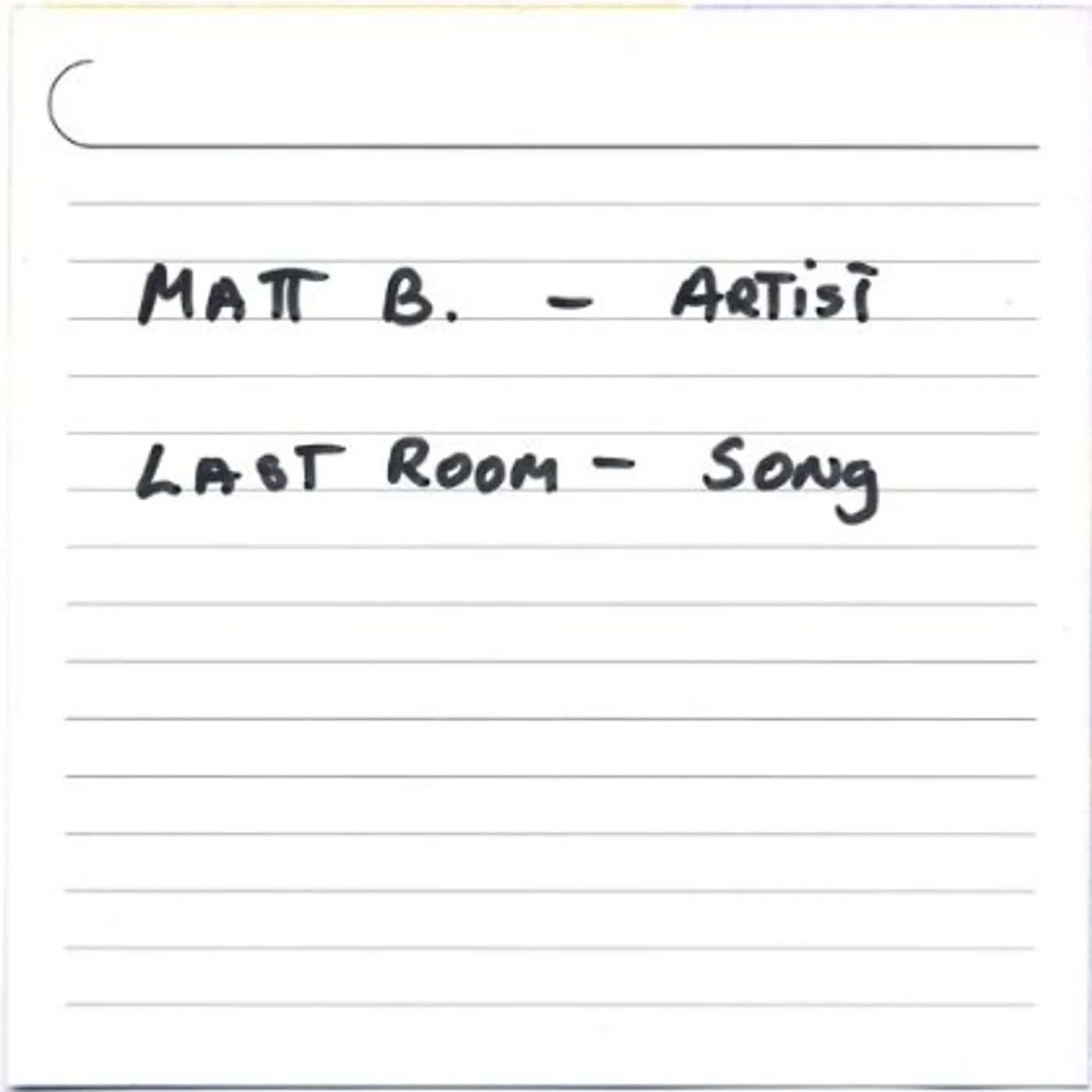 Matt B. LAST ROOM CD