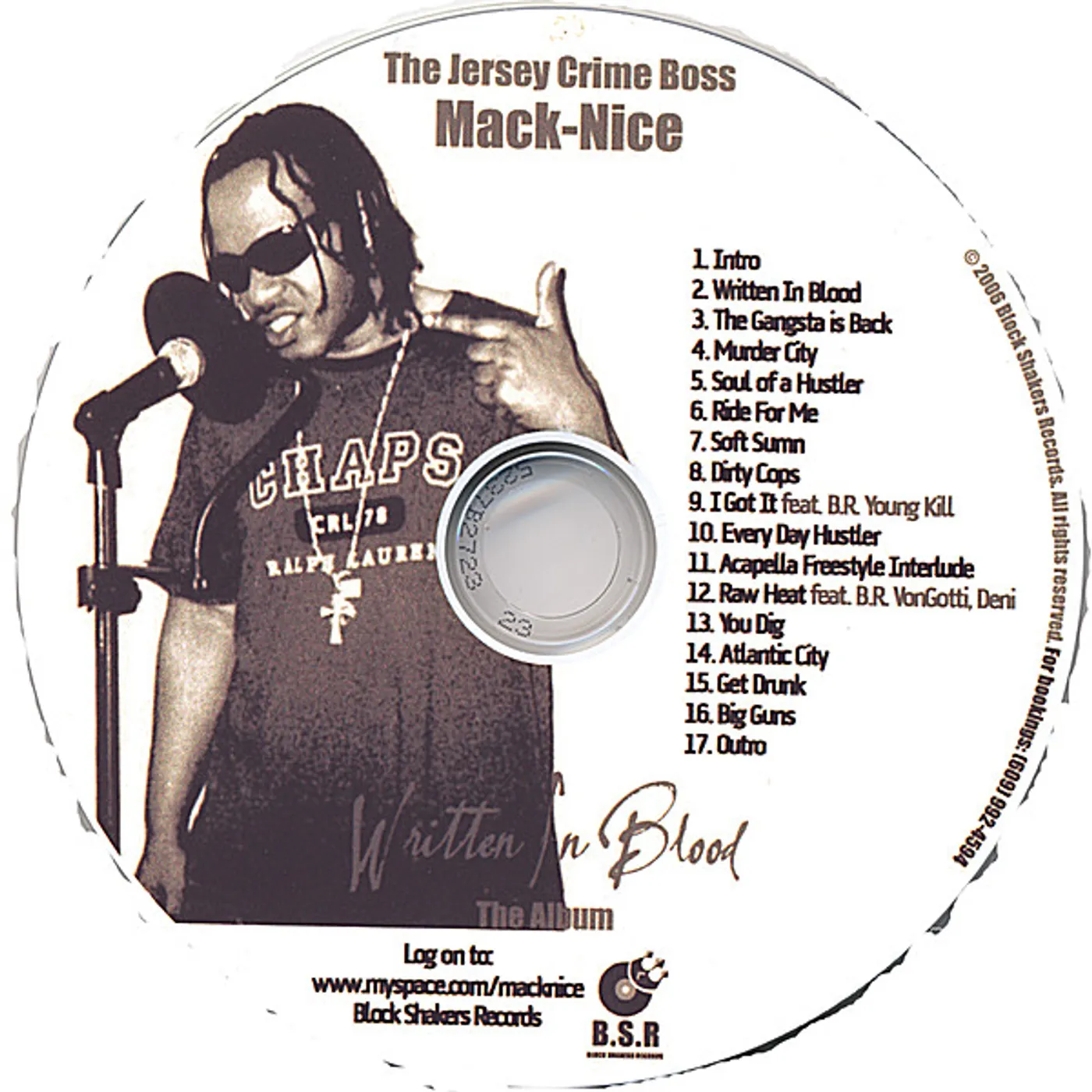 Jersey Crime Boss Mack-Nice WRITTEN IN BLOOD CD