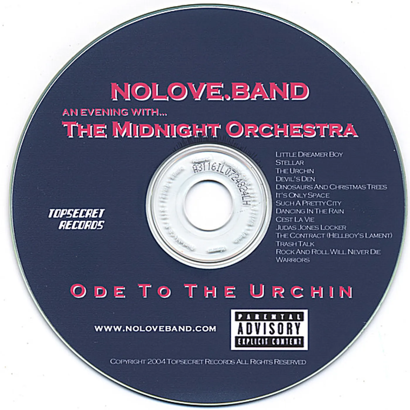 NoLove Band EVENING WITH THE MIDNIGHT ORCHESTRA ODE TO THE URC CD