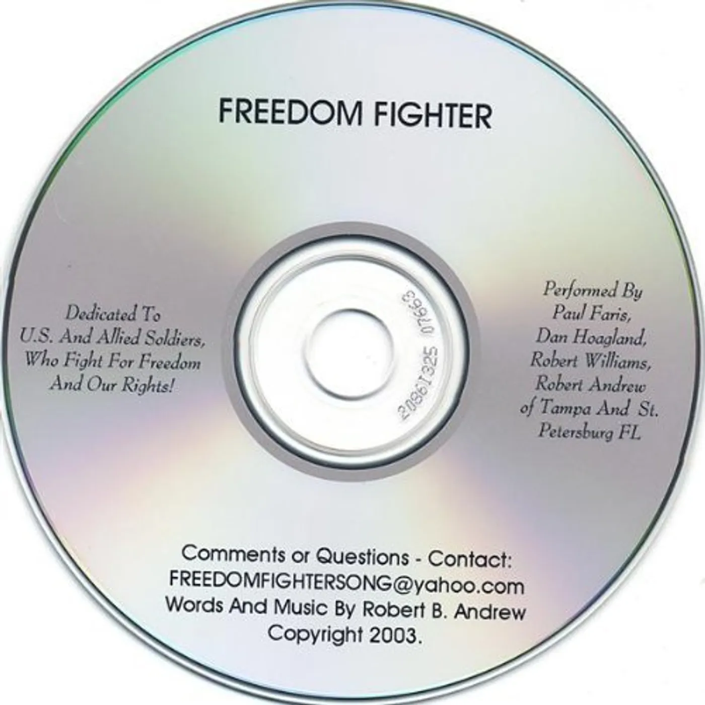 Robert Andrew FREEDOM FIGHTER CD