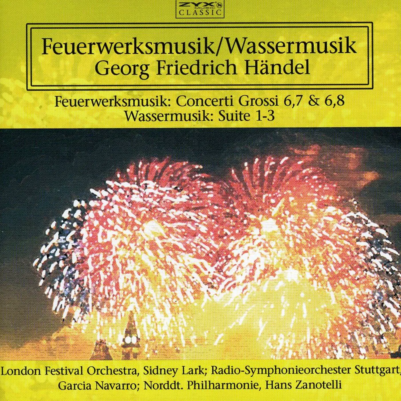 Georg Friedrich Handel FEUERWERKSMUSIK/WASSERMUSIK CD