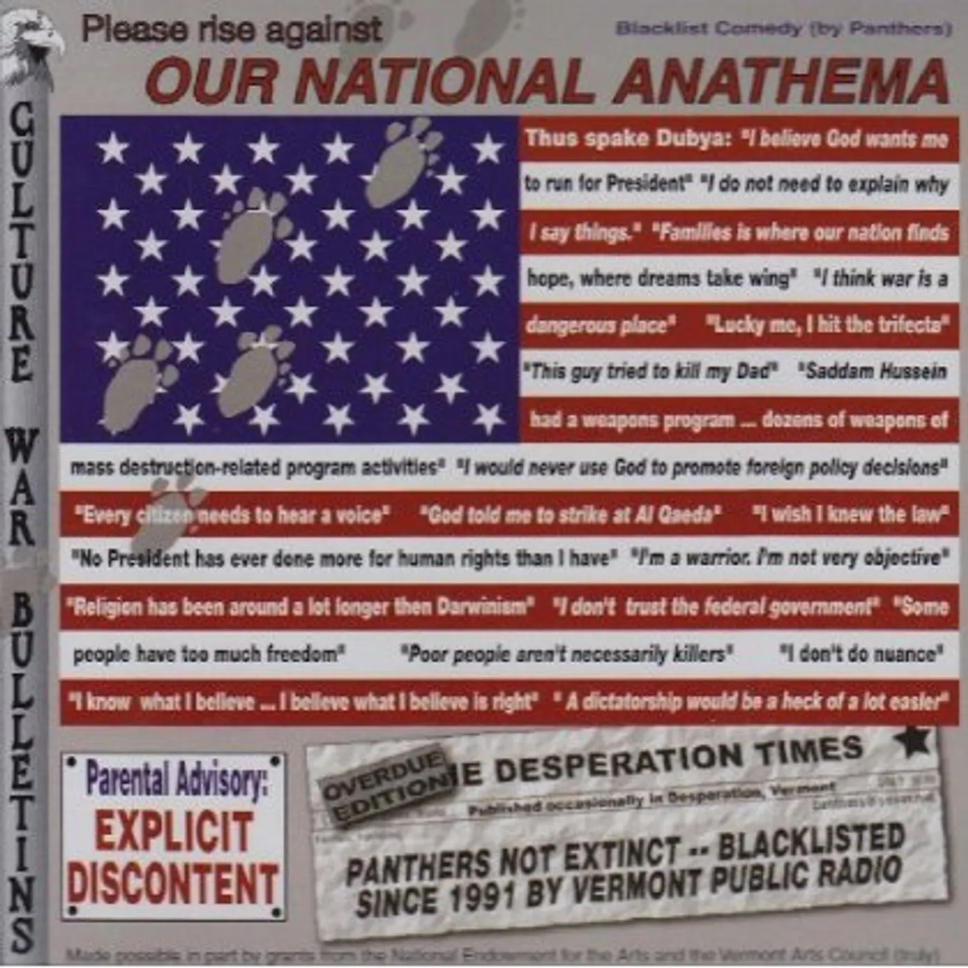Panthers PLEASE RISE AGAINST OUR NATIONAL ANATHEMA CD