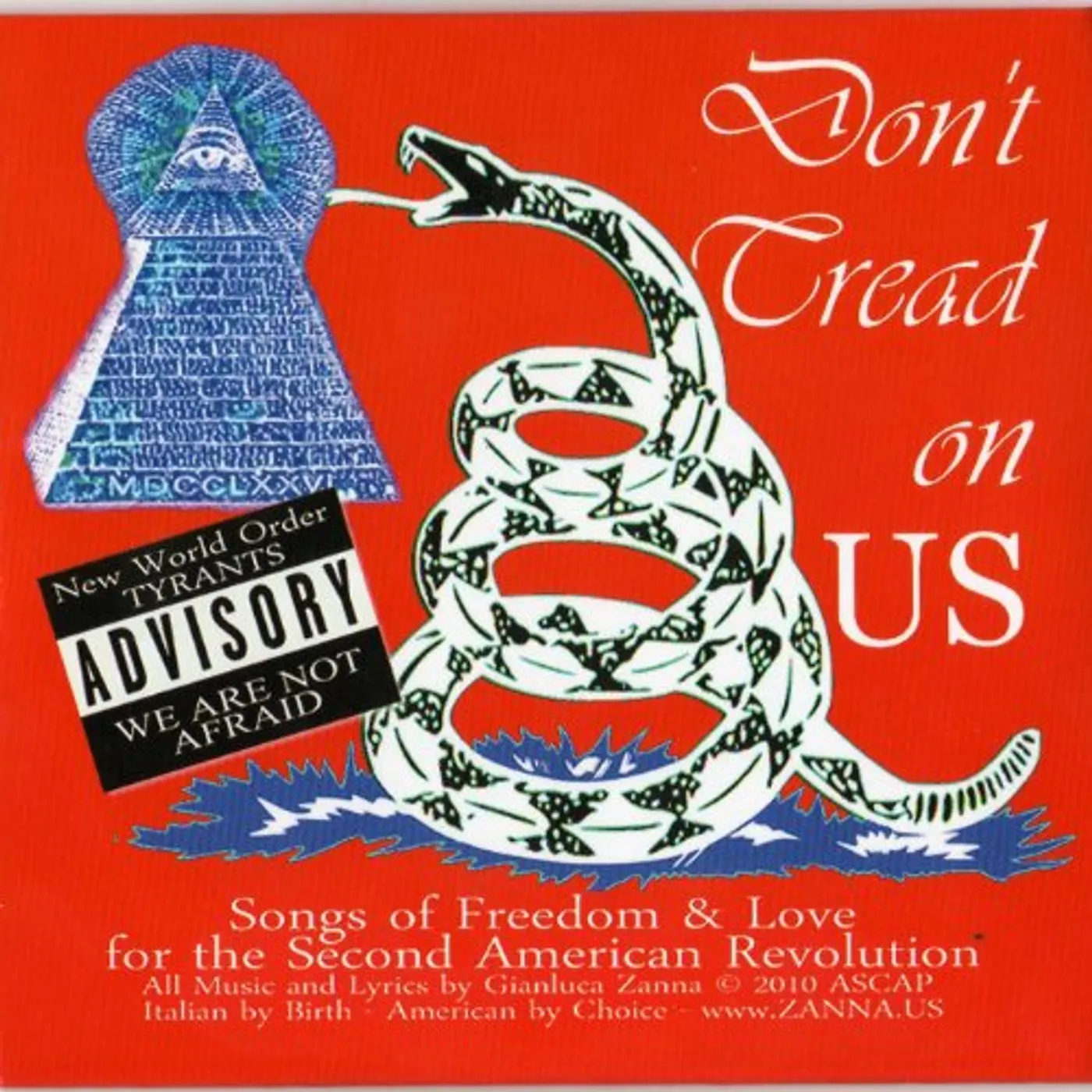Gianluca Zanna DON'T TREAD ON US CD