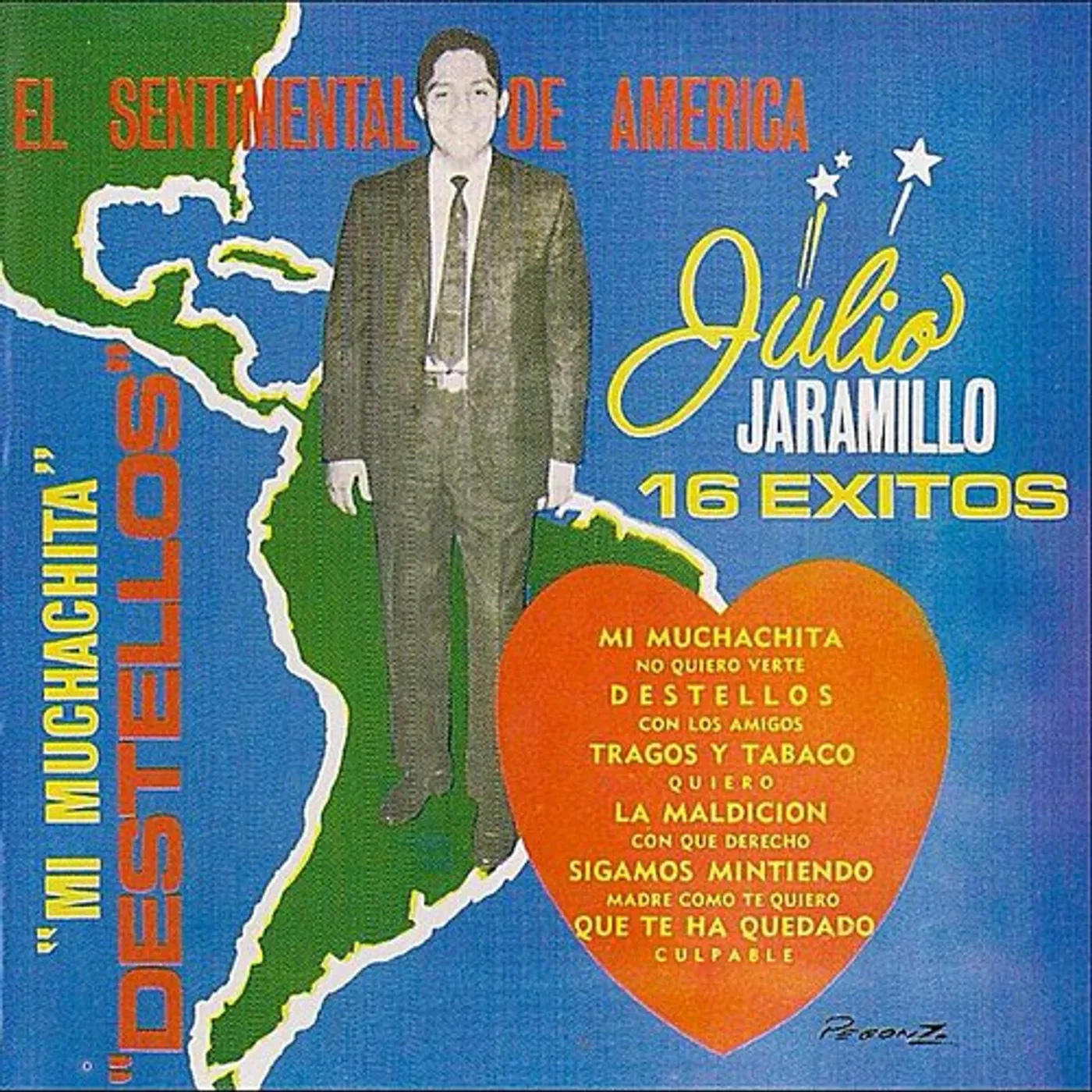 Julio Jaramillo EL SENTIMENTAL DE AMERICA 16 GRANDES EXITOS CD