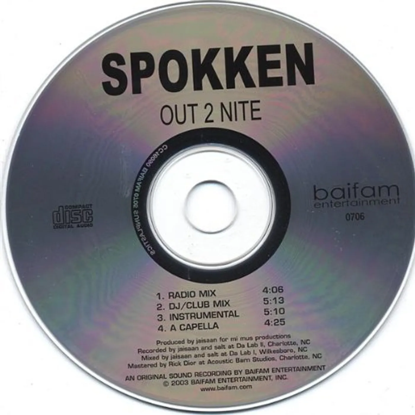 Spokken OUT 2 NITE CD