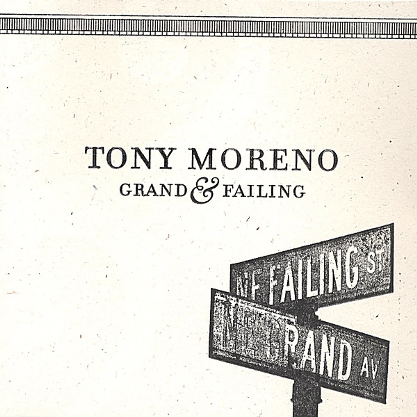 Tony Moreno GRAND & FAILING CD