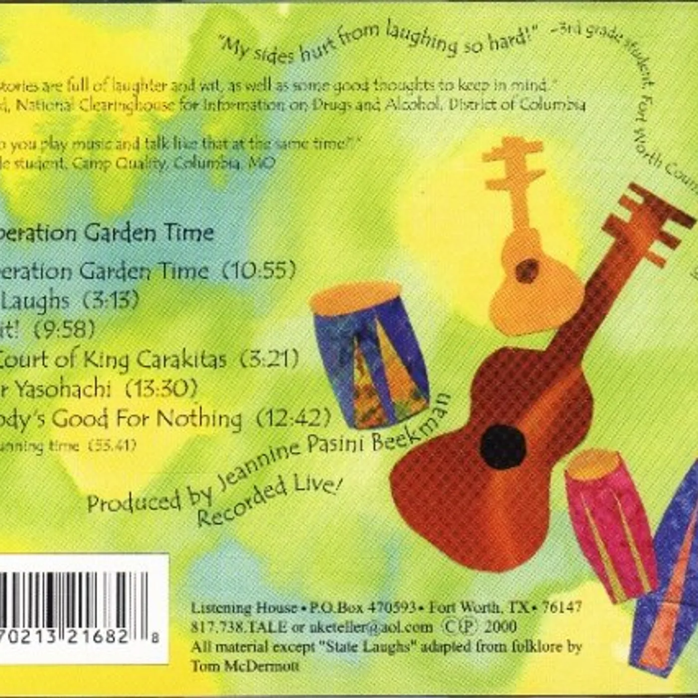 Tom McDermott COOPERATION GARDEN TIME: STORIES & SONGS FOR KIDS CD