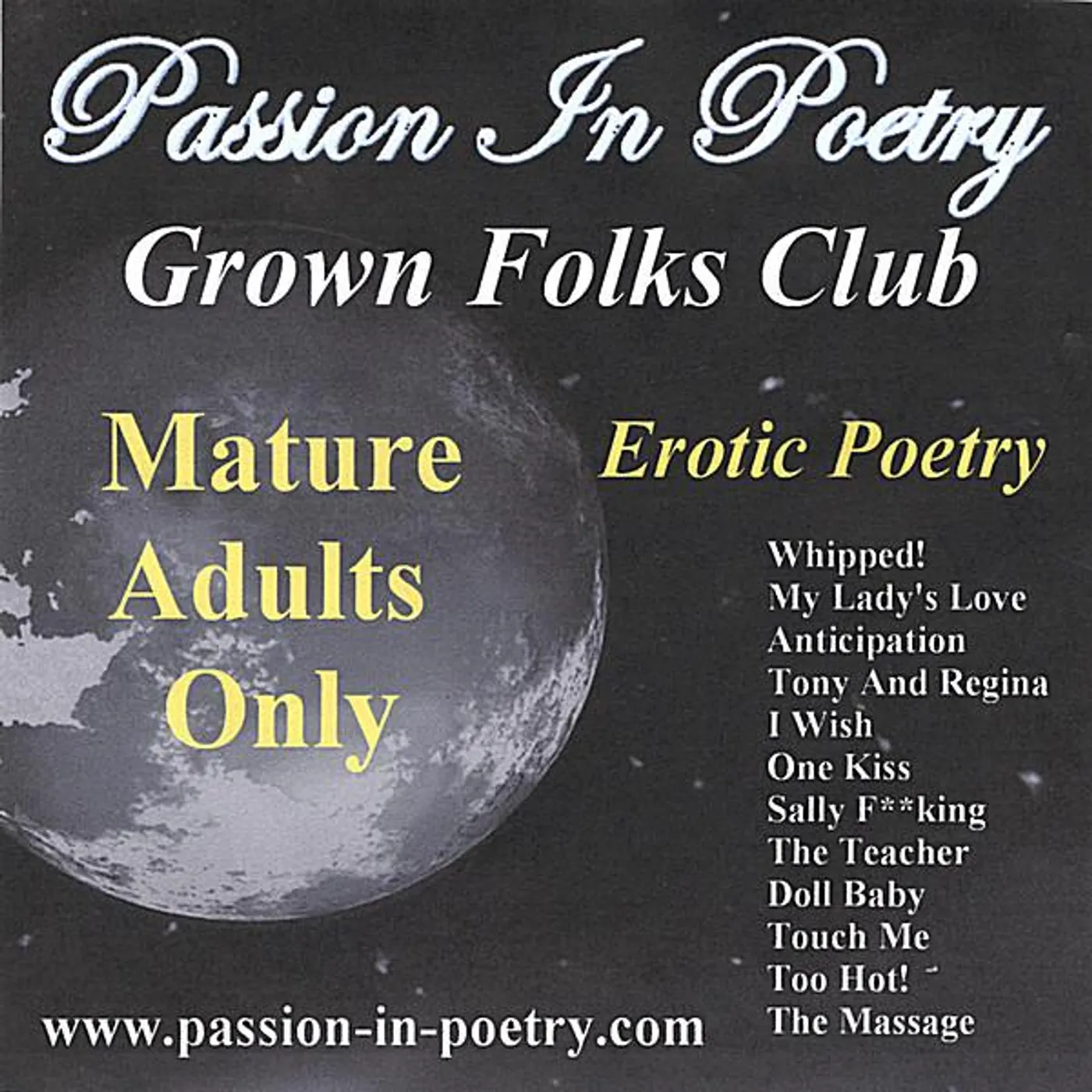 Tracy Williams PASSION IN POETRY/GROWN FOLKS CLUB/MATURE ADULTS O CD