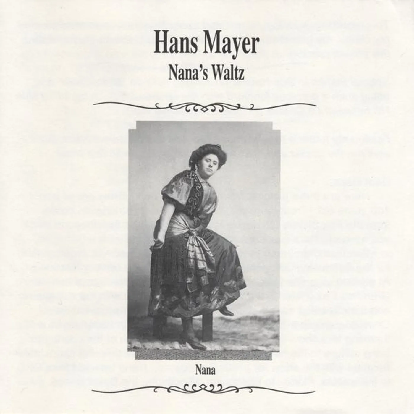 Hans Mayer NANA'S WALTZ CD